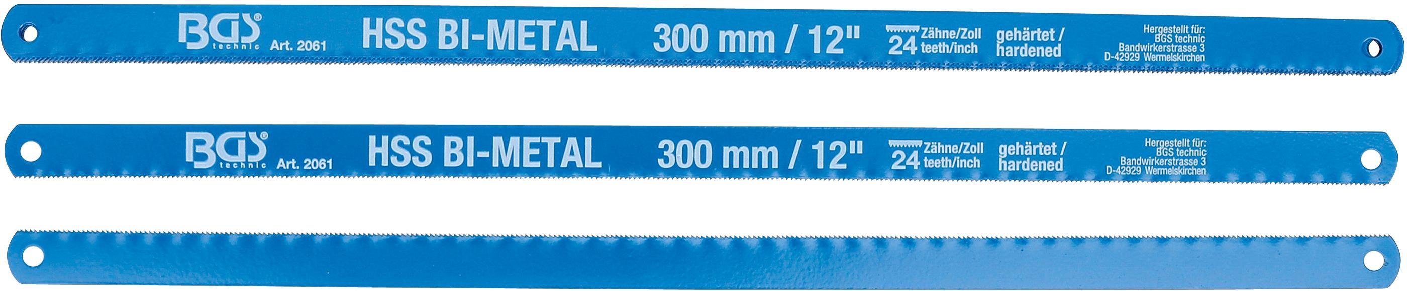 300 Handsäge Metallsägeblätter, 10-tlg. mm, flexibel, technic x HSS 13 BGS