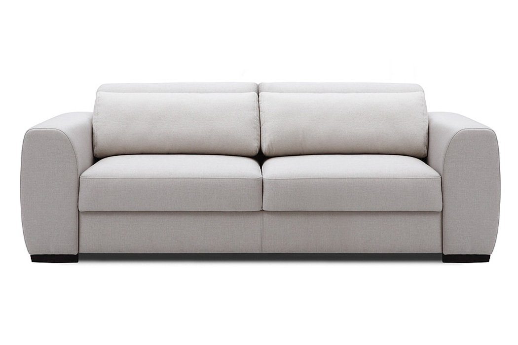 Sofagarnitur in Weiß Modern Bettfunktion, JVmoebel 2,5+1 Polster Textil Europe Made Sitzer Stoff Sofa