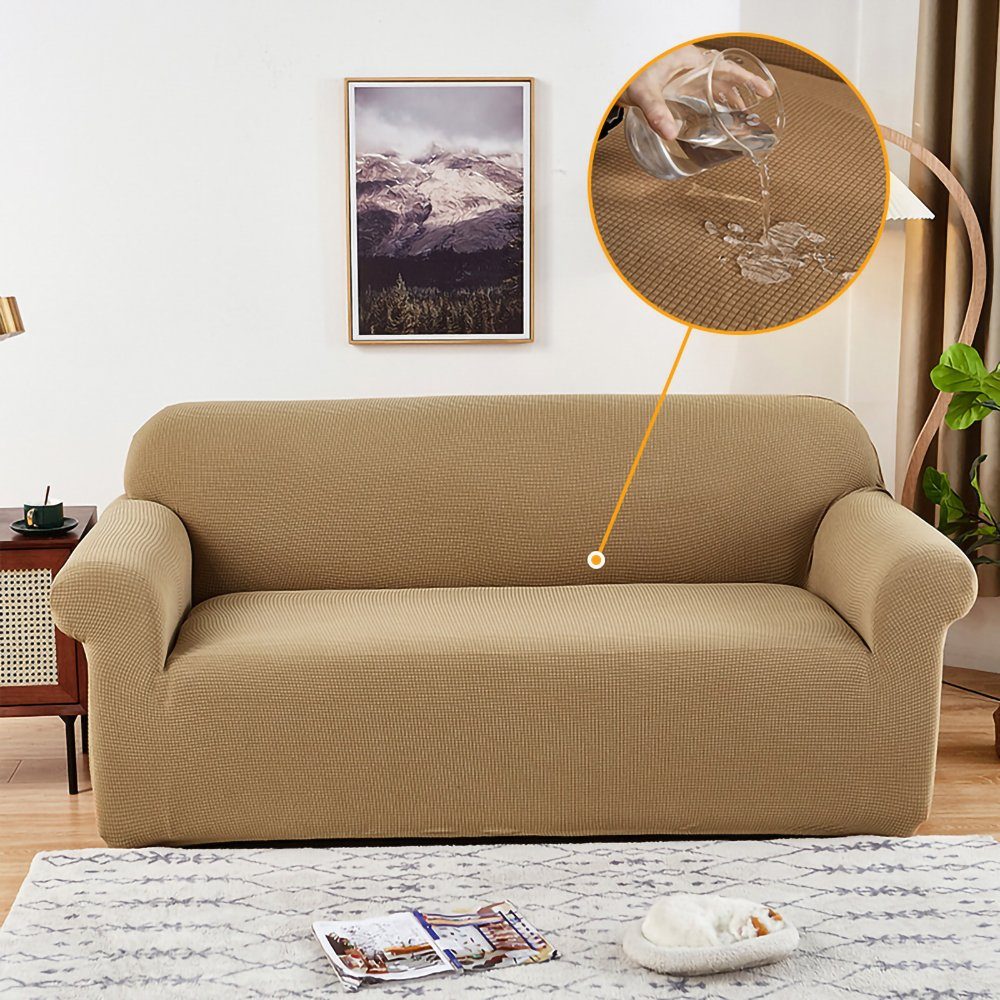 Möbelschutz braun(90-140cm) Sofahusse, Stretch Juoungle Sofa für Slip für Sofahusse Wohnzimmer, Anti