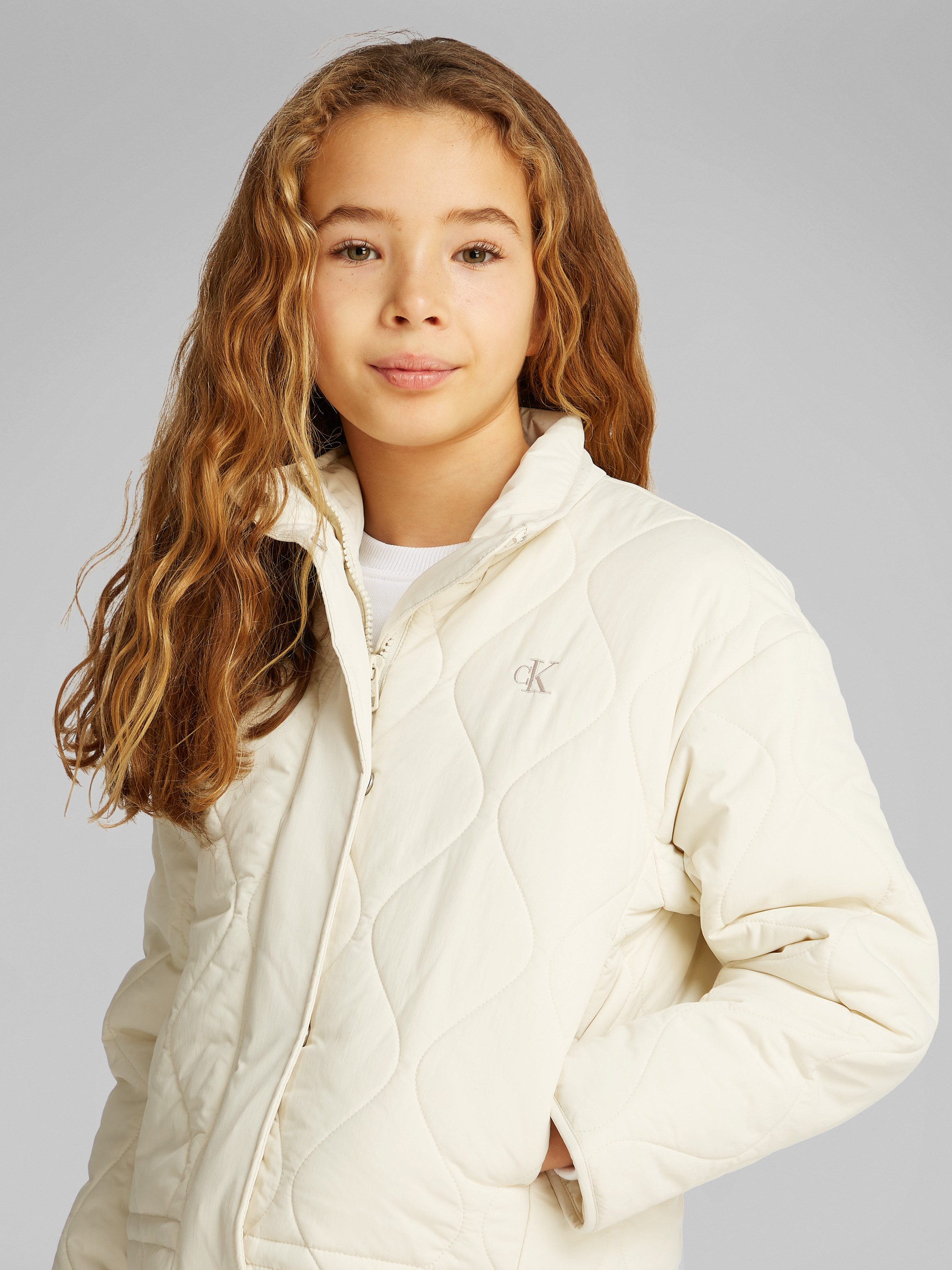 Calvin Klein Jeans Steppjacke QUILTED JACKET für Kinder bis 16 Jahre mit Logoschriftzug