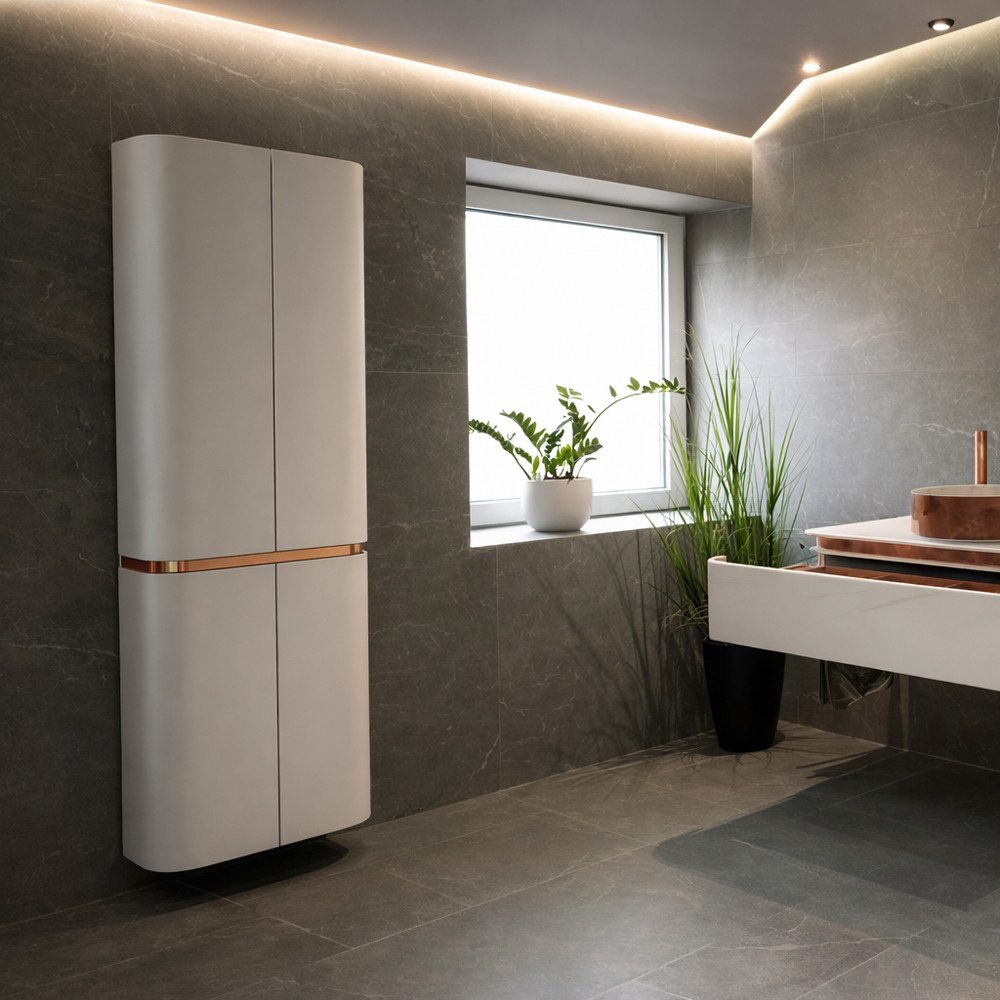 Henneke Hochschrank aus Corian® & Metall Château