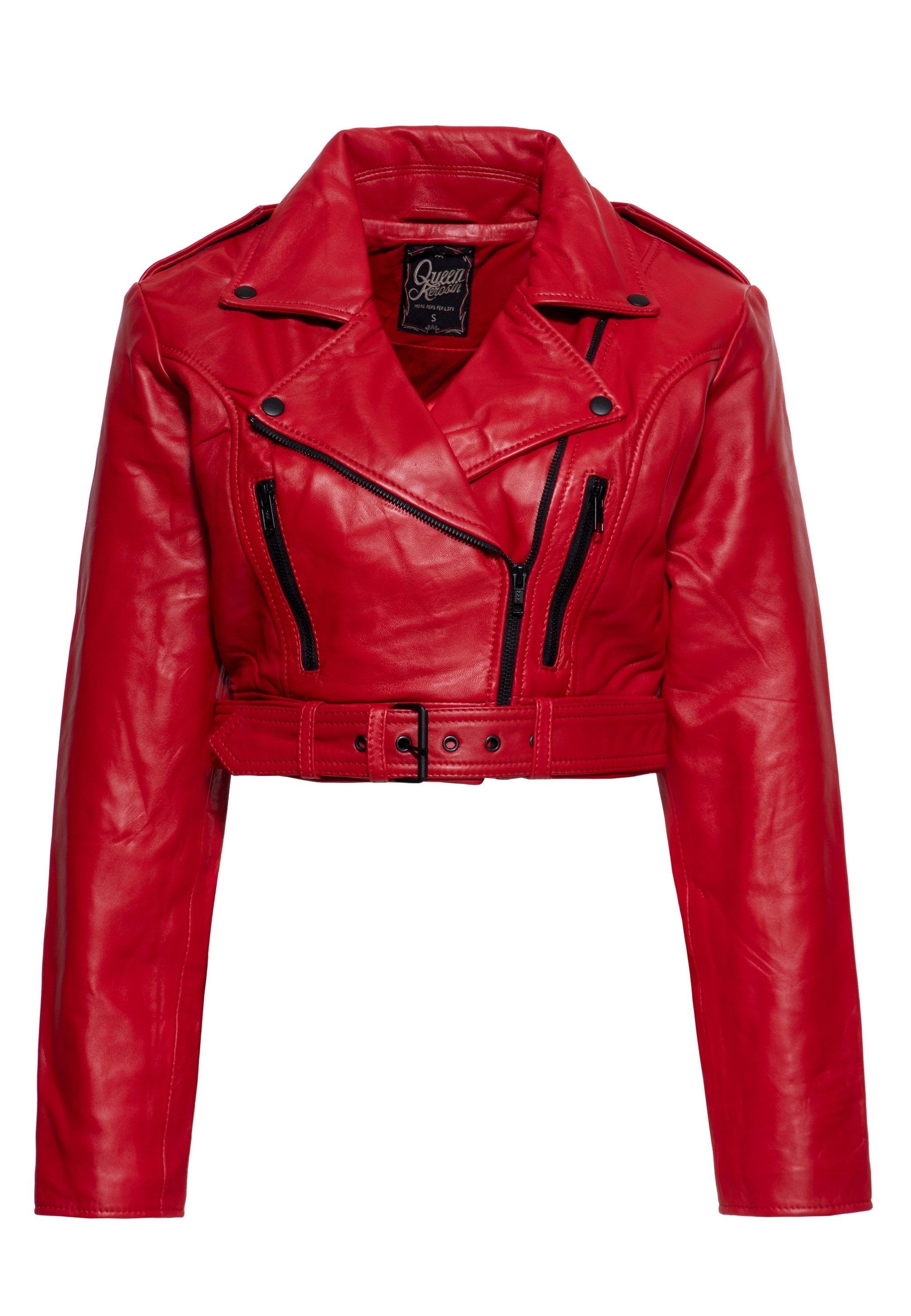 QueenKerosin Lederjacke im Biker-Style
