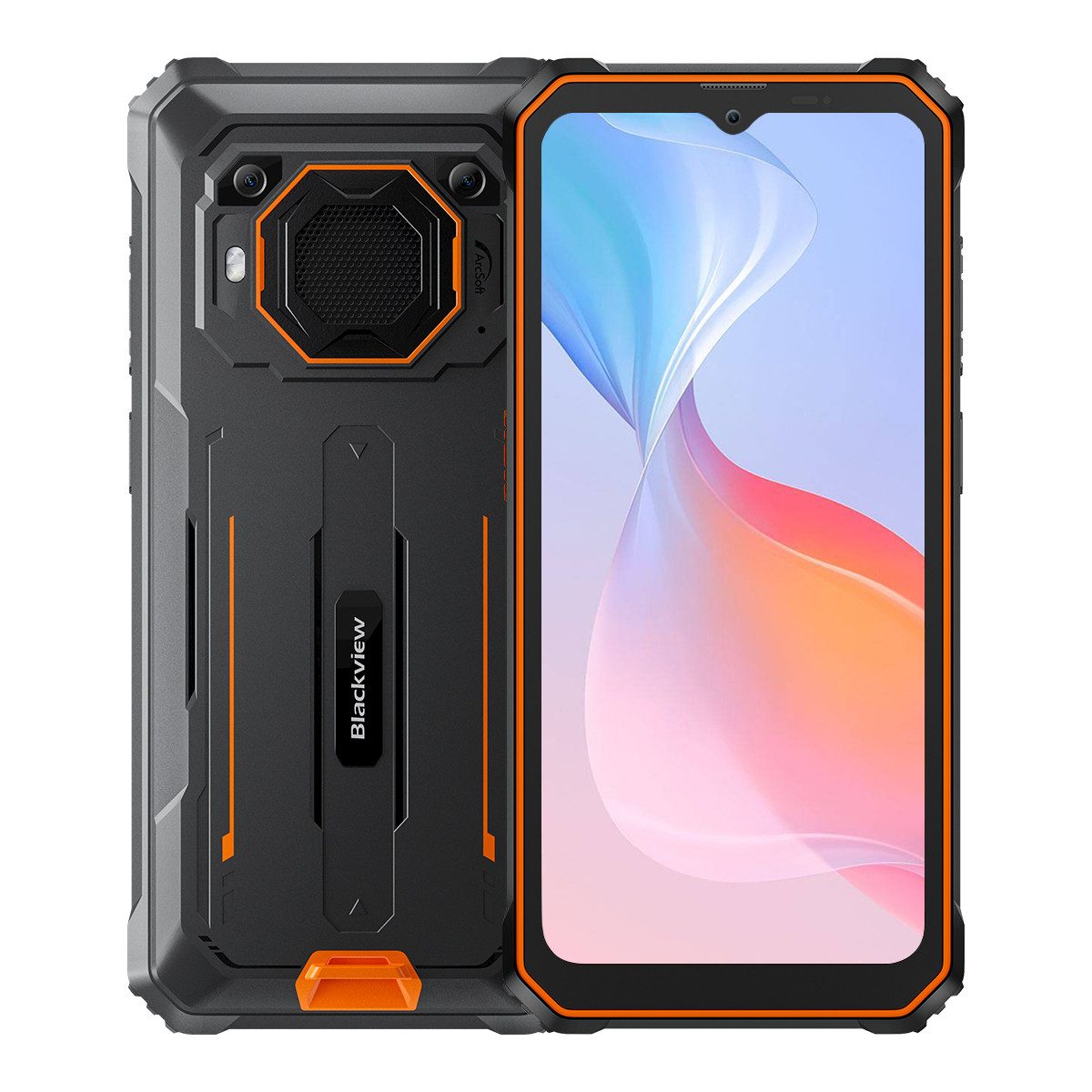 blackview BV6200Pro 13000mAh, 128GB, AI, Outdoor Smartphone (6.56 Zoll, 128 GB Speicherplatz, 13 MP Kamera, 13000mAh, 18W, 98dB Lautsprecher, Fingerabdruck/NFC,Ohne Vertrag)