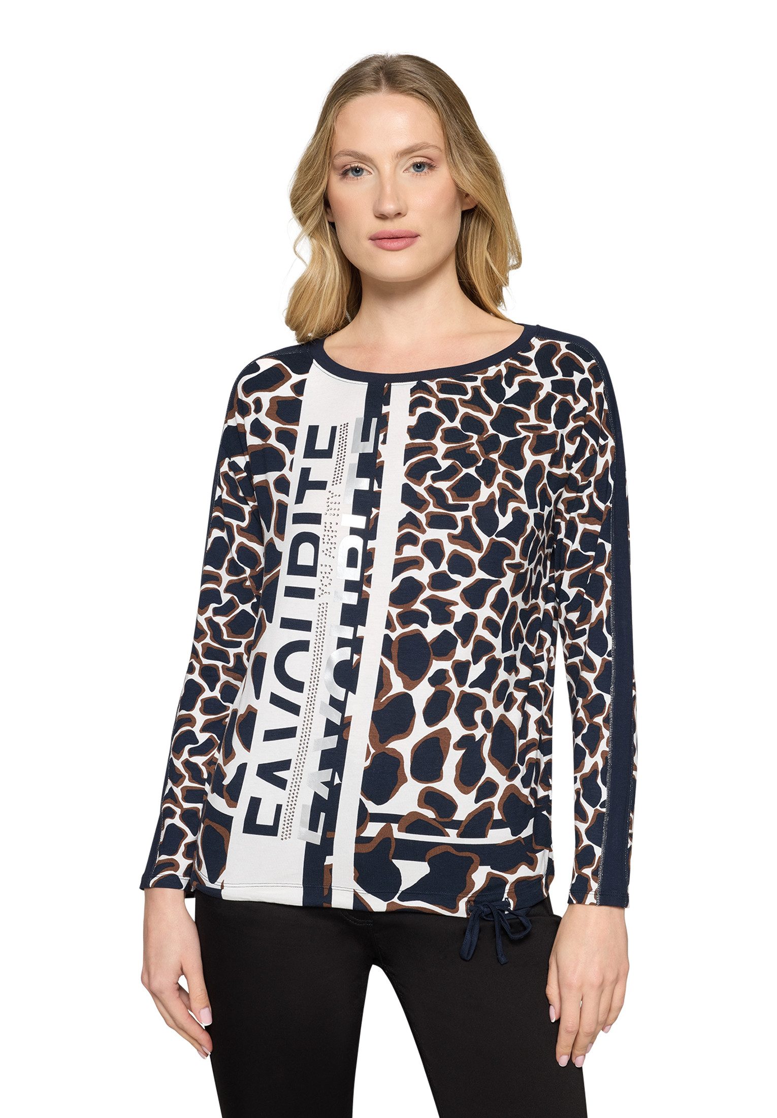 Kurzarmshirt Damen mit Tunnelzug