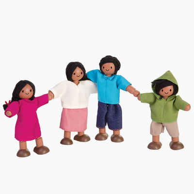 Plan Toys Biegepuppe »Plantoy Puppenfamilie Latino« (4-tlg), Bewegliche Arme und Beine