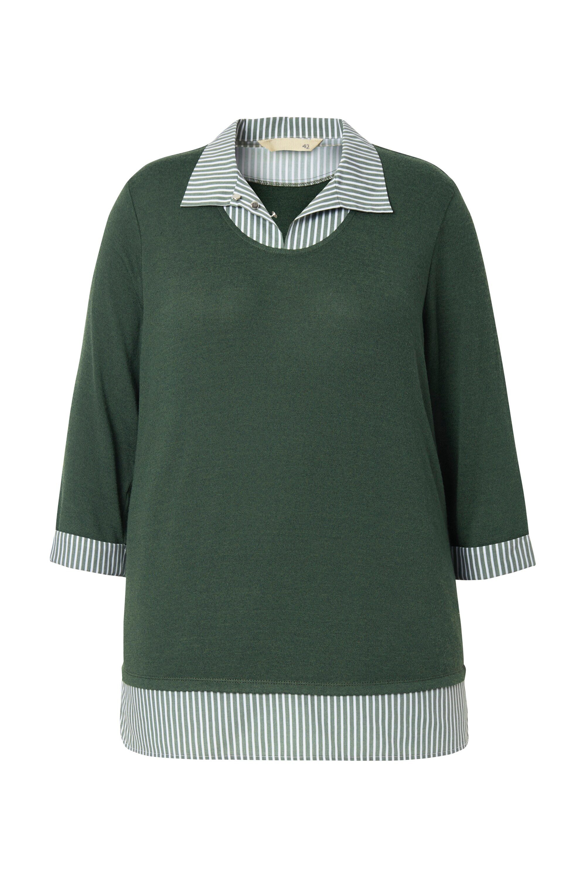 MIAMODA Strickpullover 2-in-1-Pullover Lagen-Look 3/4-Ärmel günstig online kaufen