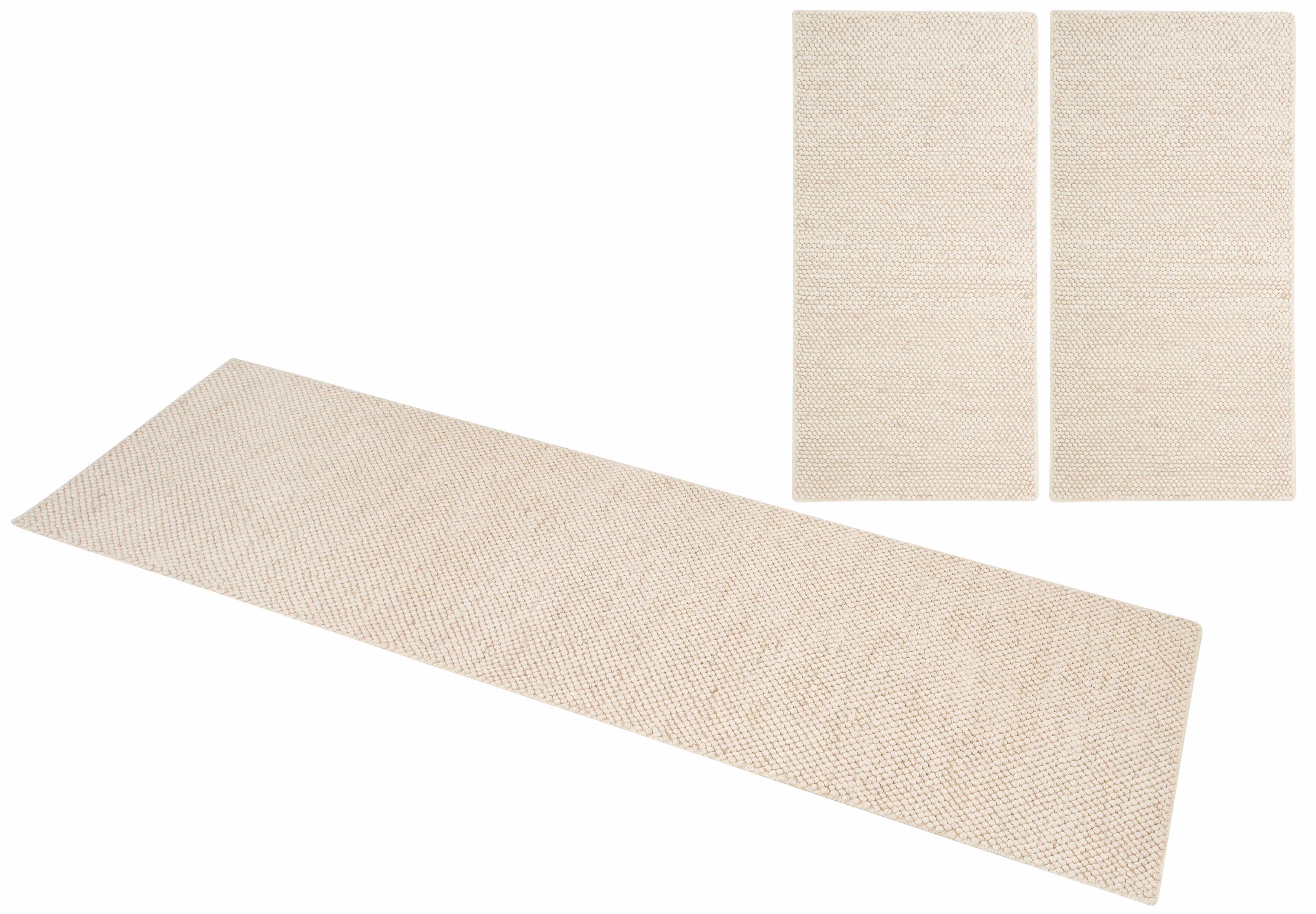 my home Bettumrandung "Wolly, Handweb Teppiche" Höhe 14 mm 3 Stk. tlg. Bett günstig online kaufen