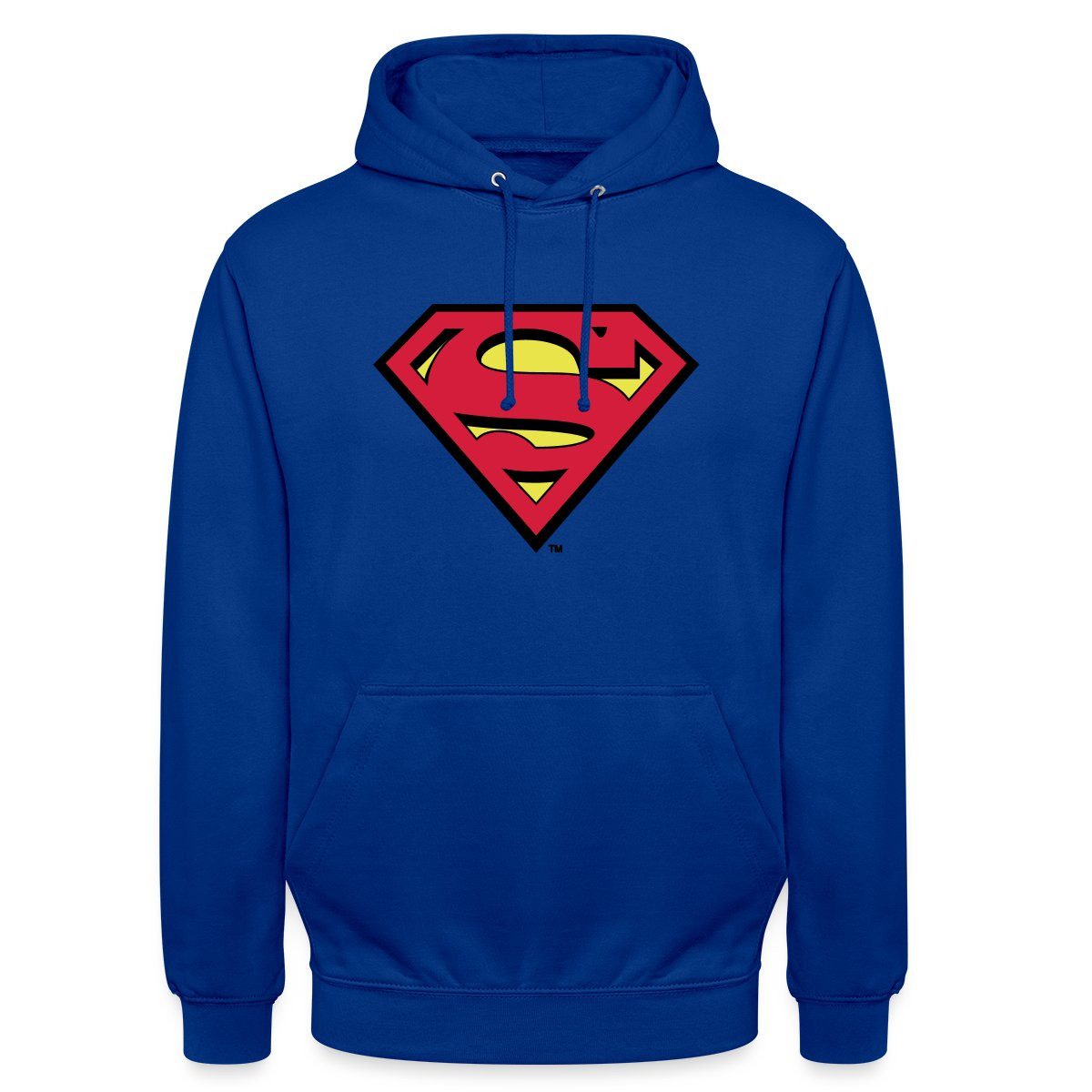Spreadshirt Hoodie DC Comics Superman Logo Original Karneval Unisex Hoodie (1-tlg) Unisex-Schnitt: Sitzt bei Männern körpernah, bei Frauen weit