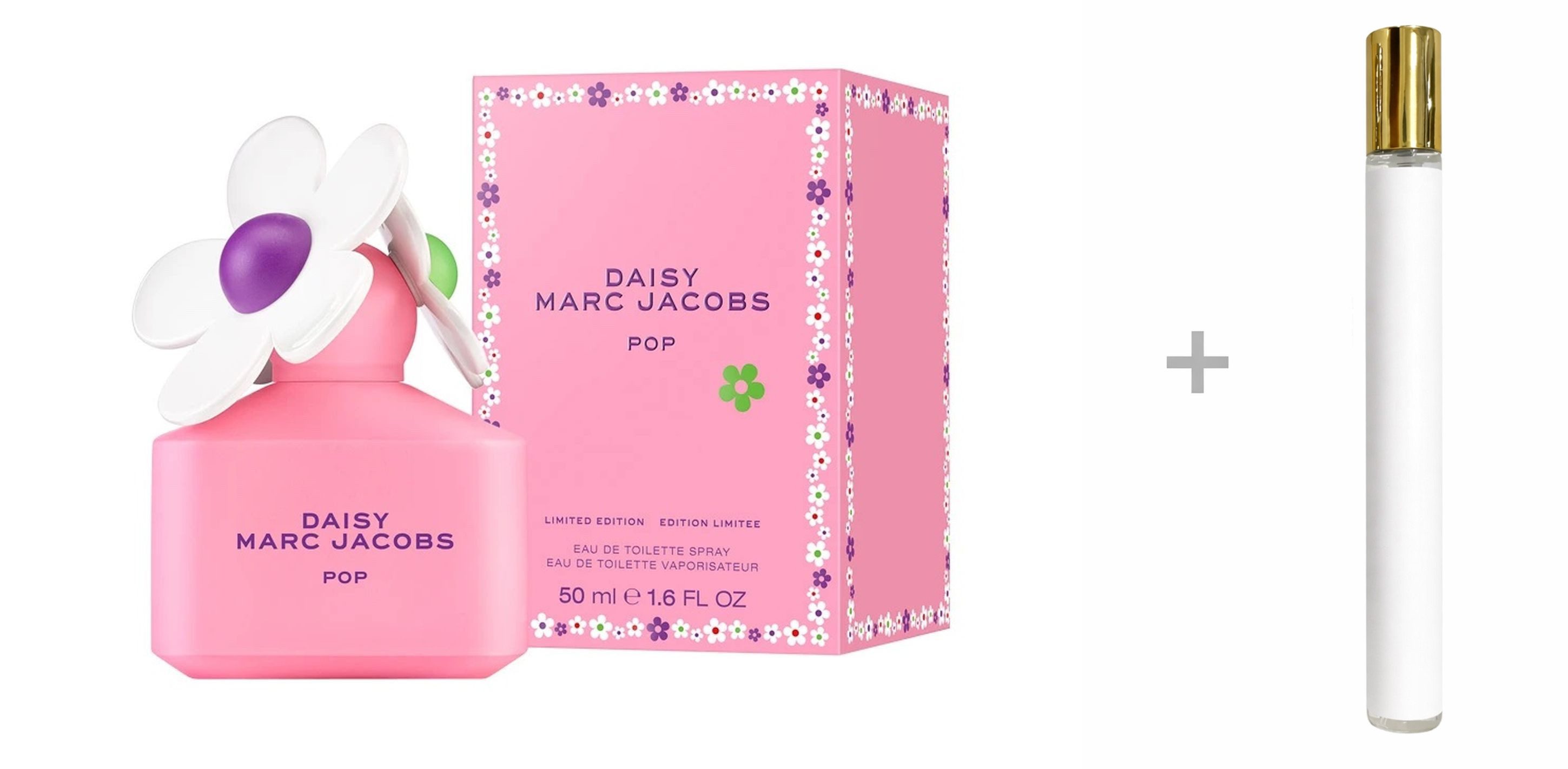 MARC JACOBS Duft-Set Daisy Pop Damen EDT Spray + Reiseduft, MARC JACOBS, Damentoilette, Eau de Toilette, Glasflakon, Damenduft