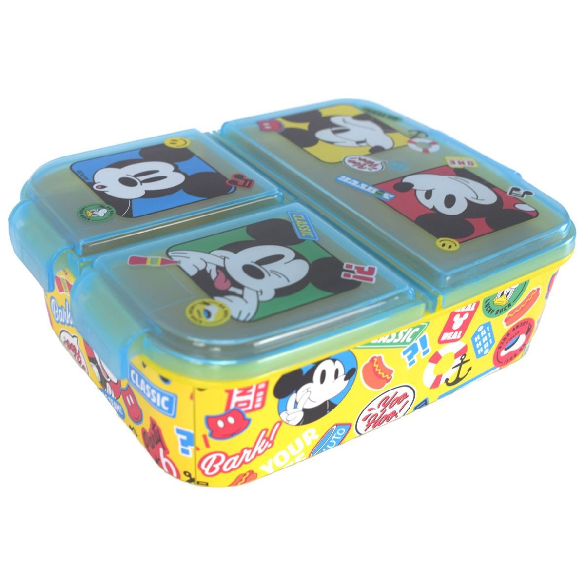 Stor Lunchbox Brotdose für Kinder mit 3 Fächern verschiedene Motive, Kunststoff, authentisches Design