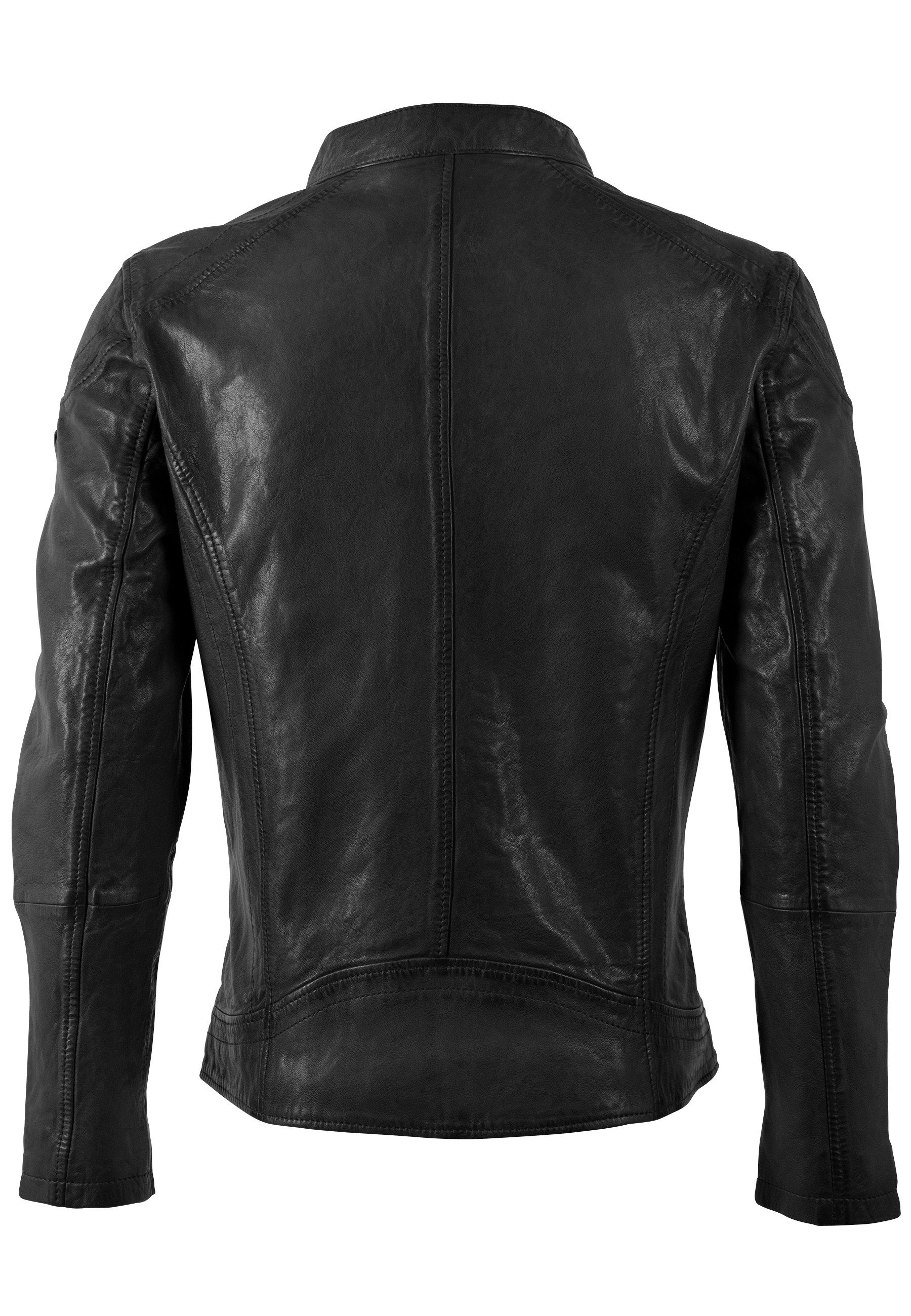 Mauritius Lederjacke MMBaydo mit Bikerkragen