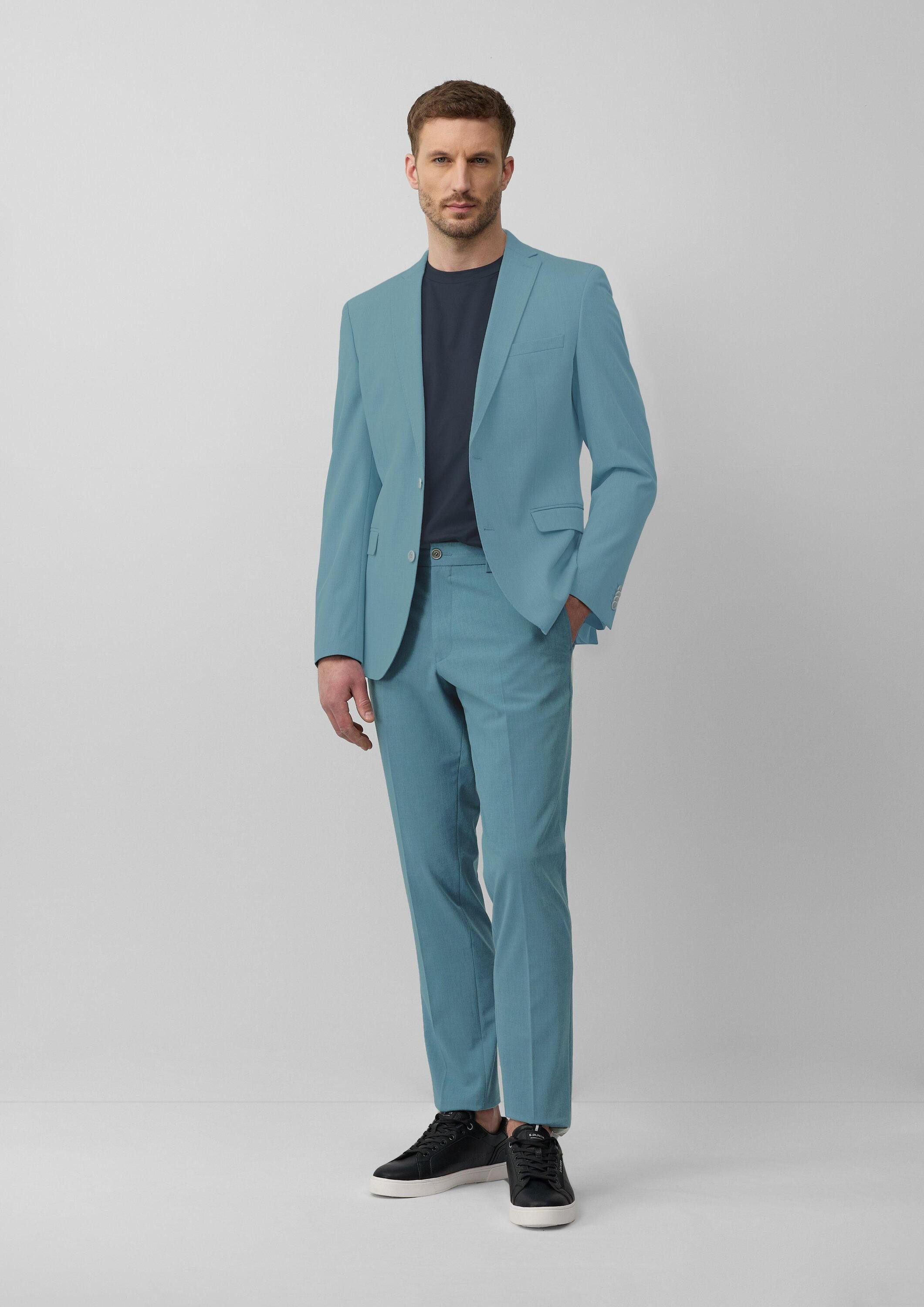 s.Oliver Sakko Indoor-Sakko S.OPURE s.O PURE: Meliertes Sakko aus Stretch-Twill im Slim Fit
