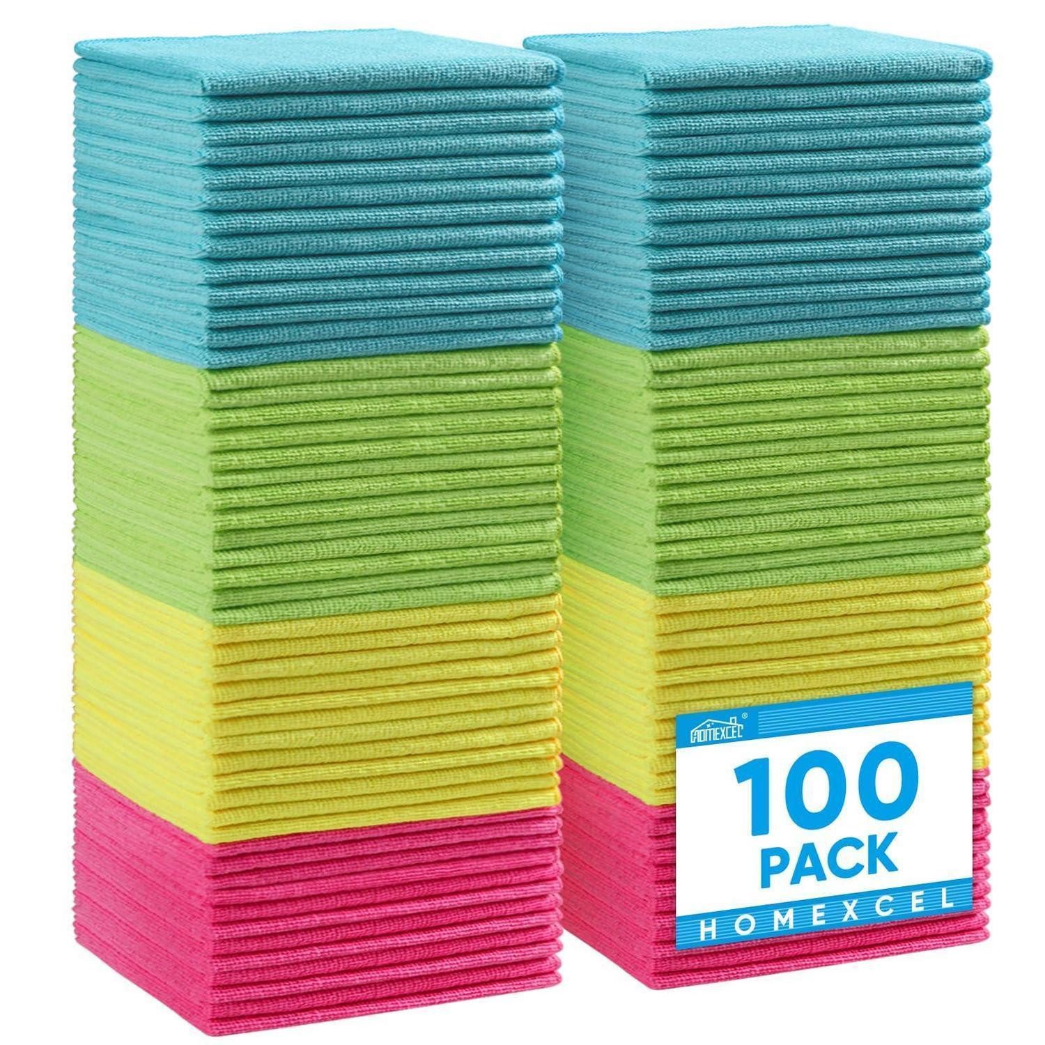 LuxusKollektion Mikrofasertücher 100 Stück 30x30 cm Auto Glas Multicolor 100 Stü