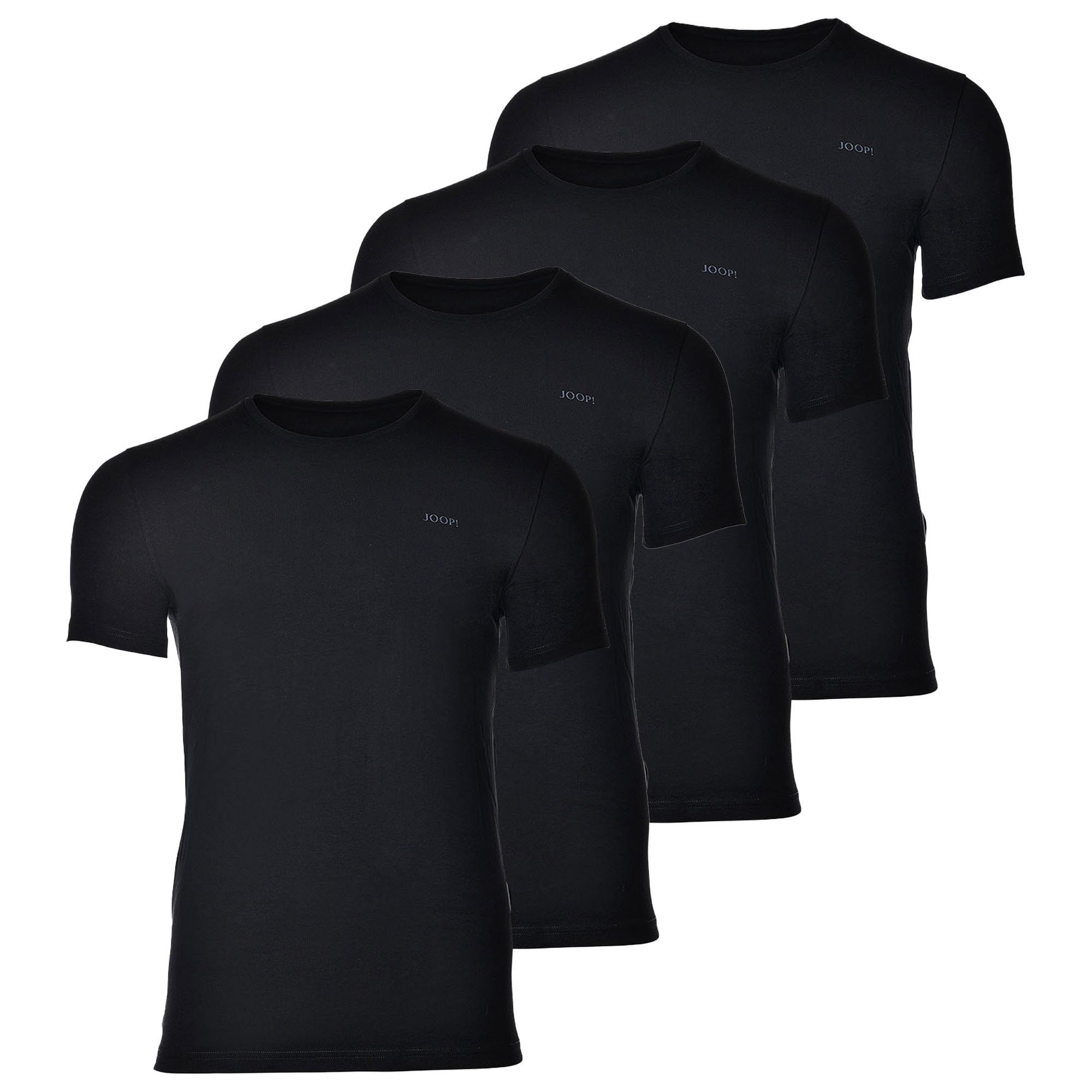 Joop! T-Shirt Herren Unterhemd, 2er Pack - T-Shirt, Rundhals Schwarz