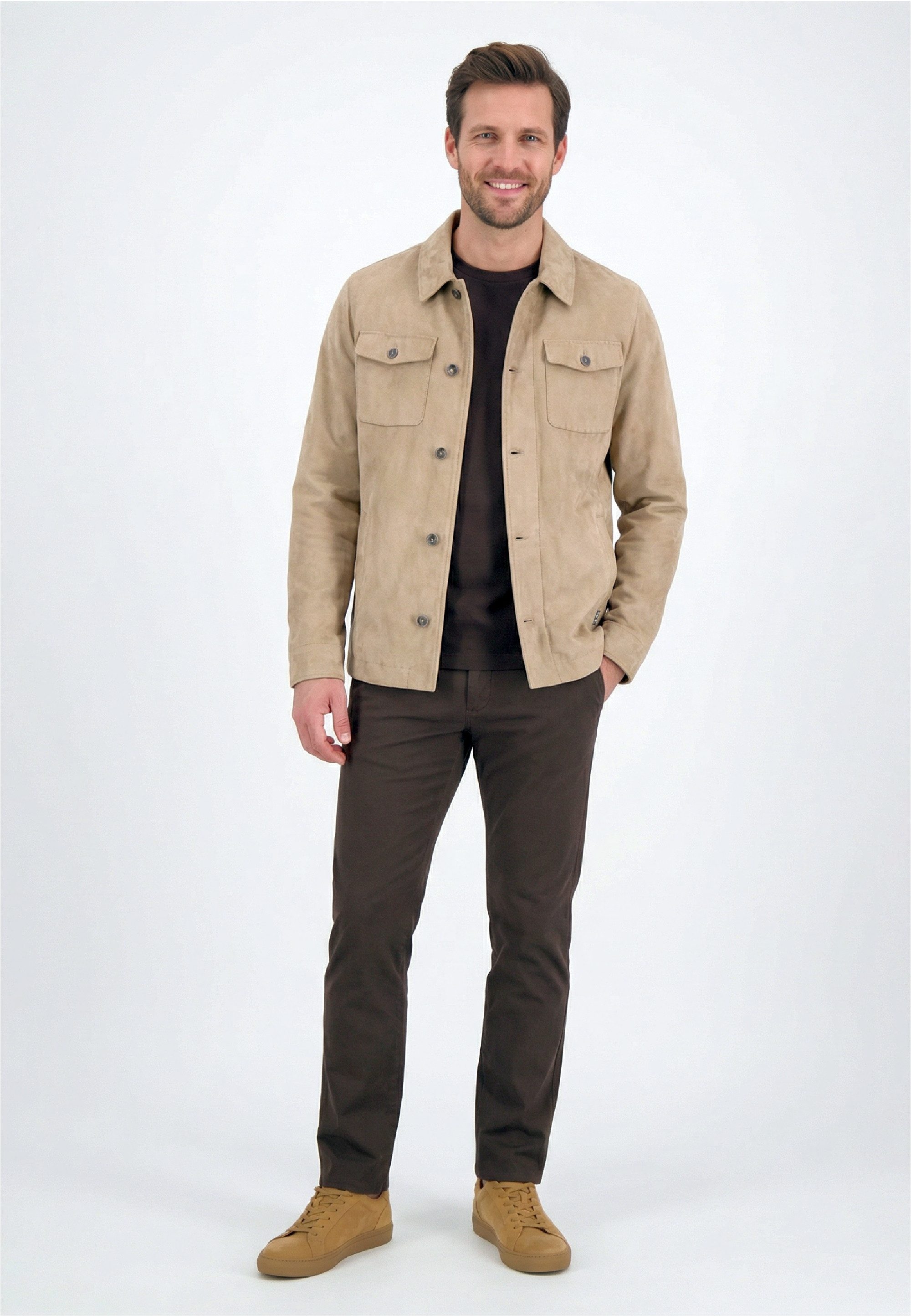New Canadian Outdoorjacke (1-St) in edler Velours-Optik