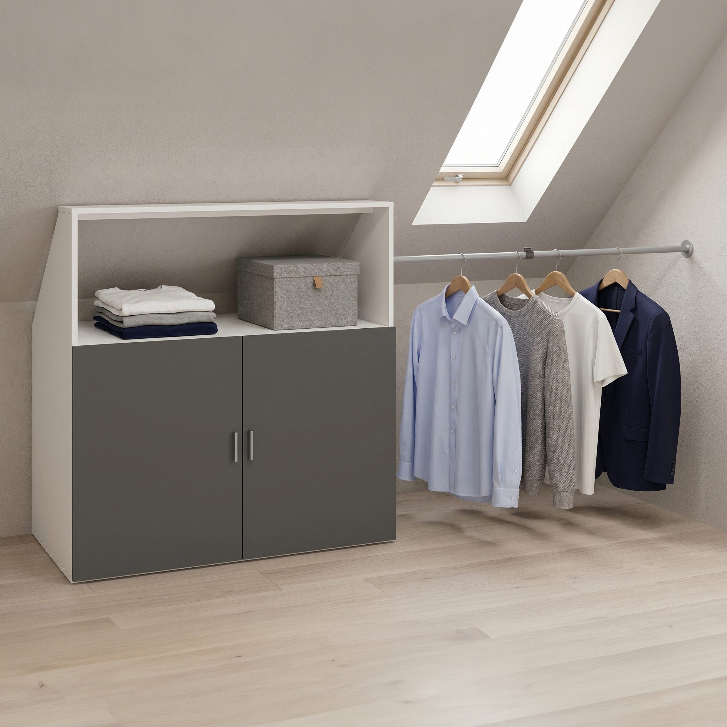 VCM Kleiderschrank Dacho M 90x100x52cm