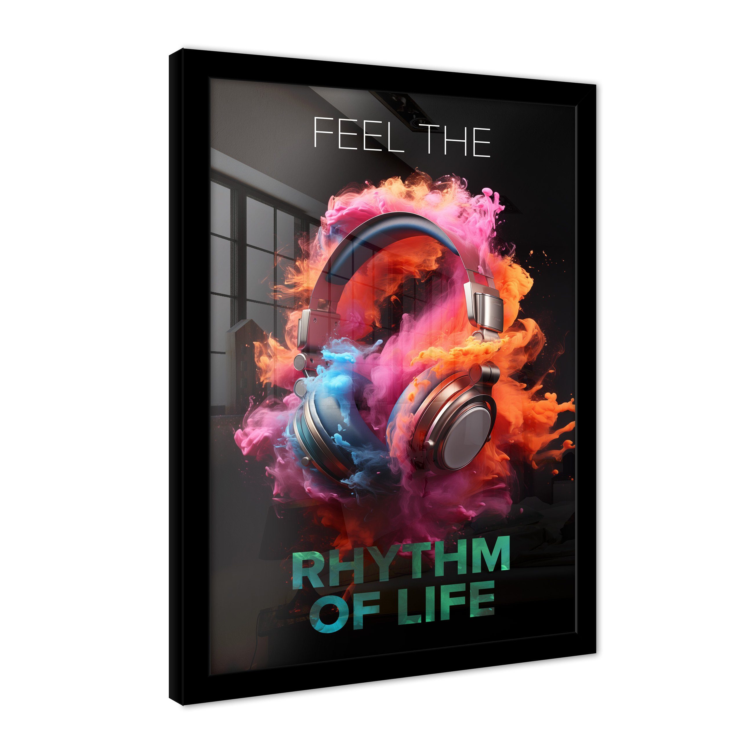 Wallarena Плакат Musik Modern Wohnzimmer Schlafzimmer Kunstdruck Wandbild XXL, Musik (Premium Плакат mit Rahmen / Ohne Rahmen, 1 St), Groß Wandbilder Größen zur Auswahl: 30x40 cm / 50x70 cm / 70x100 cm