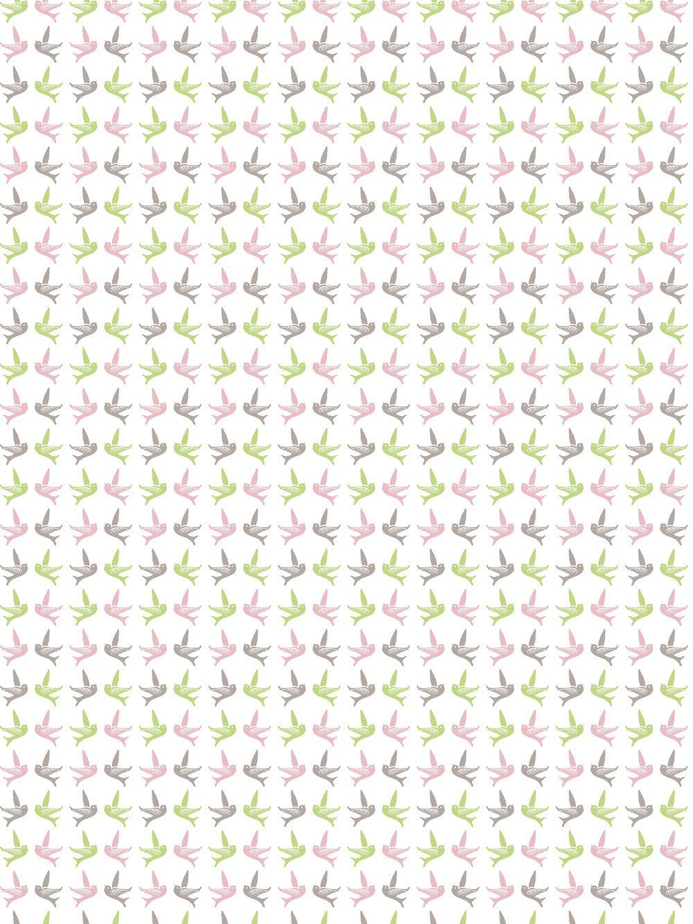 H-Erzmade Zeichenpapier Décopatch-Papier 685 Vögel pastell, 30 x 40 cm