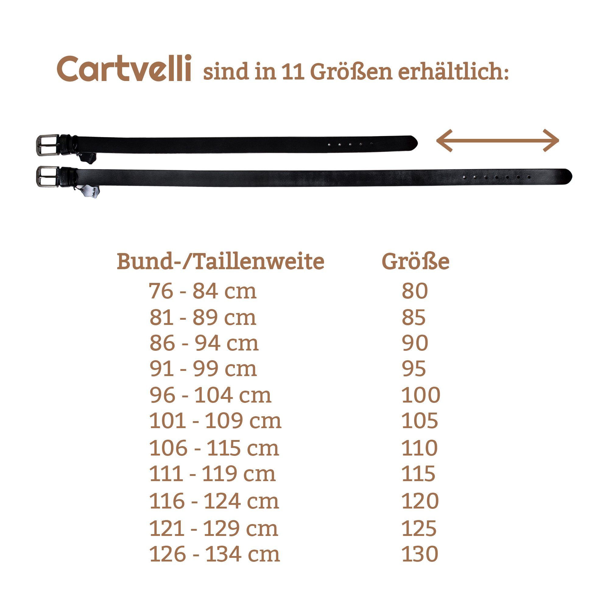 Made Braun wunderbarer Ledergürtel in mit Carbon Carbon Design Germany Farben) Schließe klassisch Geschenkbox edles mit Cartvelli Ledergürtel (3 Herren