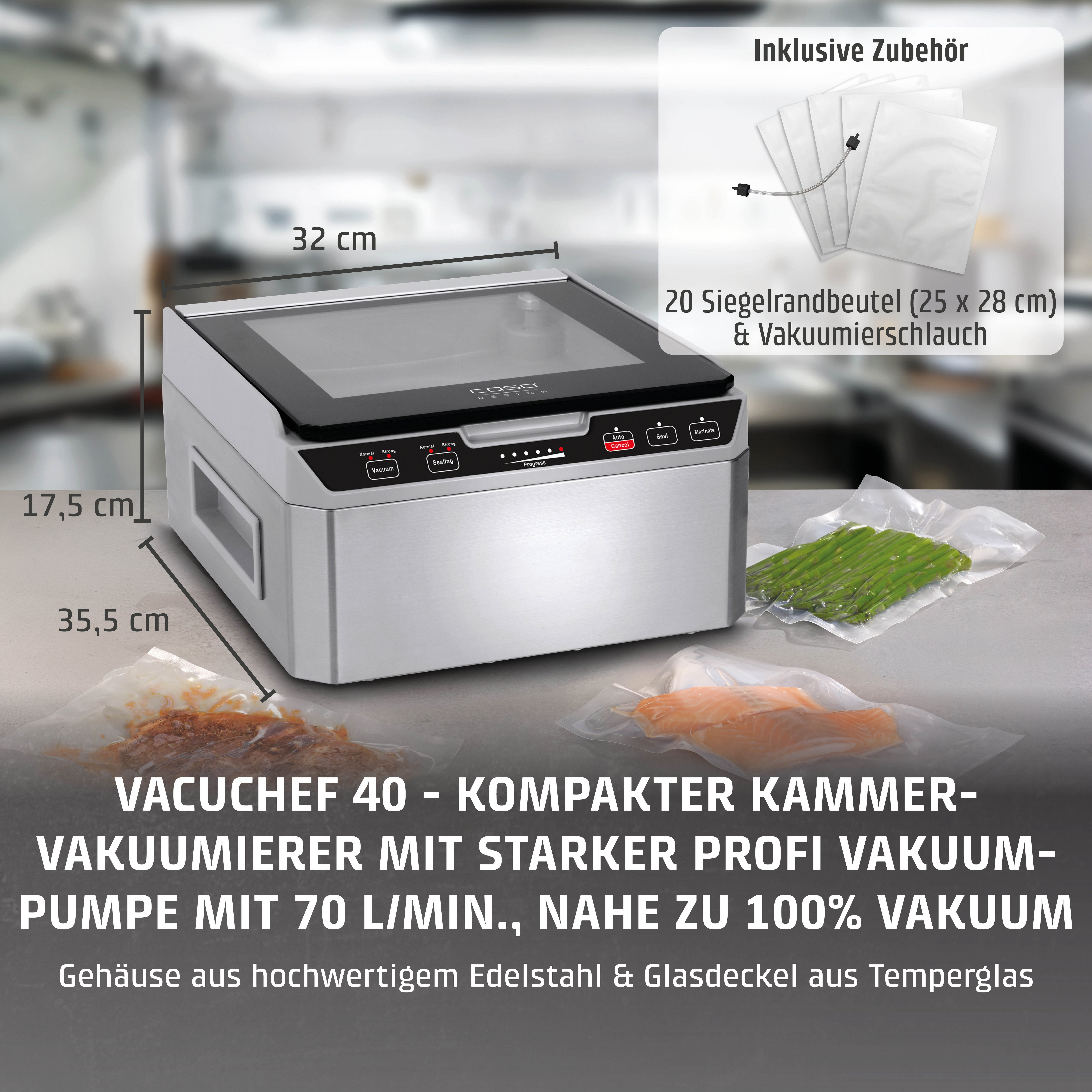 Caso Vakuumierer 1417 VacuChef 40, 280W