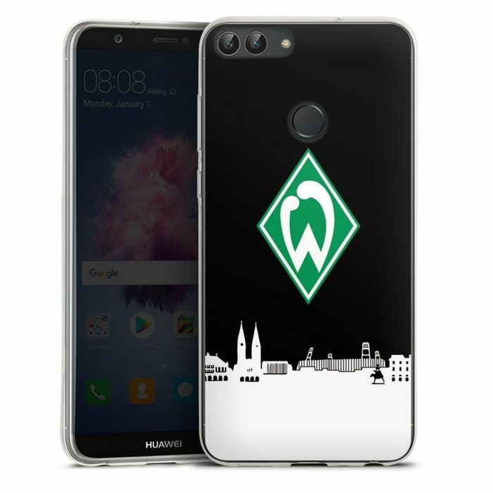 DeinDesign Handyhülle Offizielles Lizenzprodukt Skyline SV Werder Bremen WB Skyline Huawei P Smart (2018) Silikon Hülle Bumper Case Handy Schutzhülle