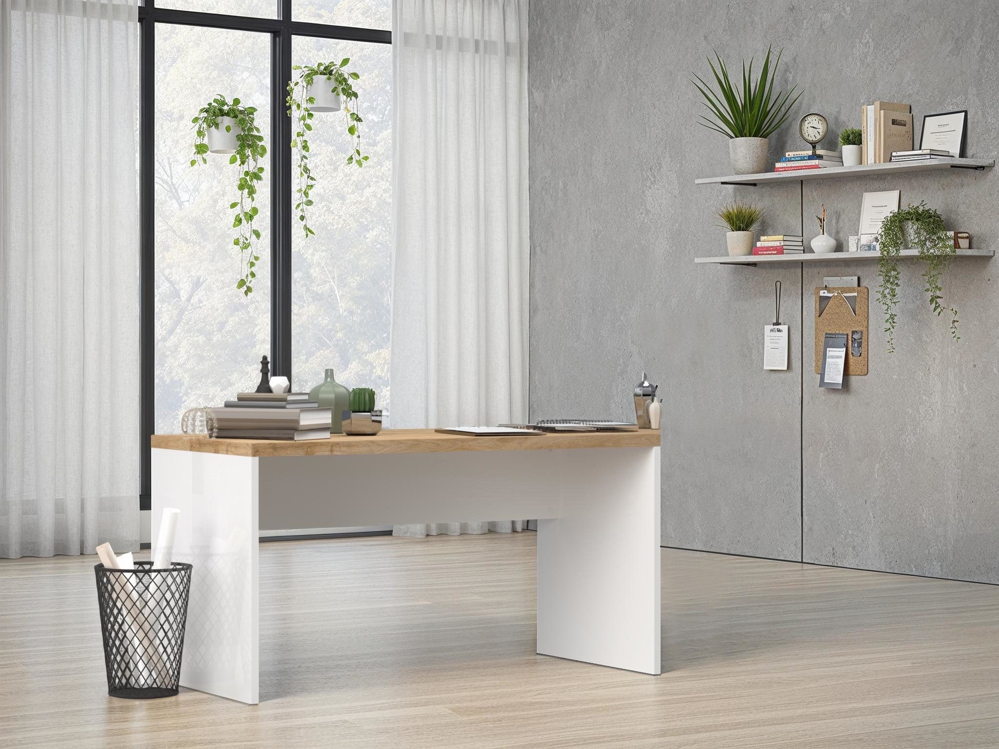 OTTO home Schreibtisch Easy, Computertisch – 38 mm Platte, perfekt fürs Büro & Homeoffice, Breite 138 cm, in 2 Größen, optional erweiterbar