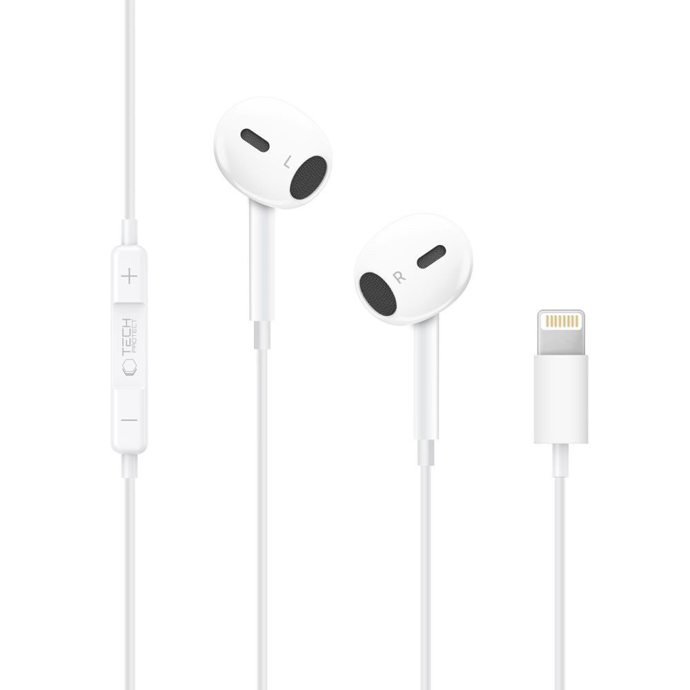 TECH PROTECT Tech-Protect UltraBoost Core G2 Lightning Kopfhörer Weiß In-Ear-Kopfhörer