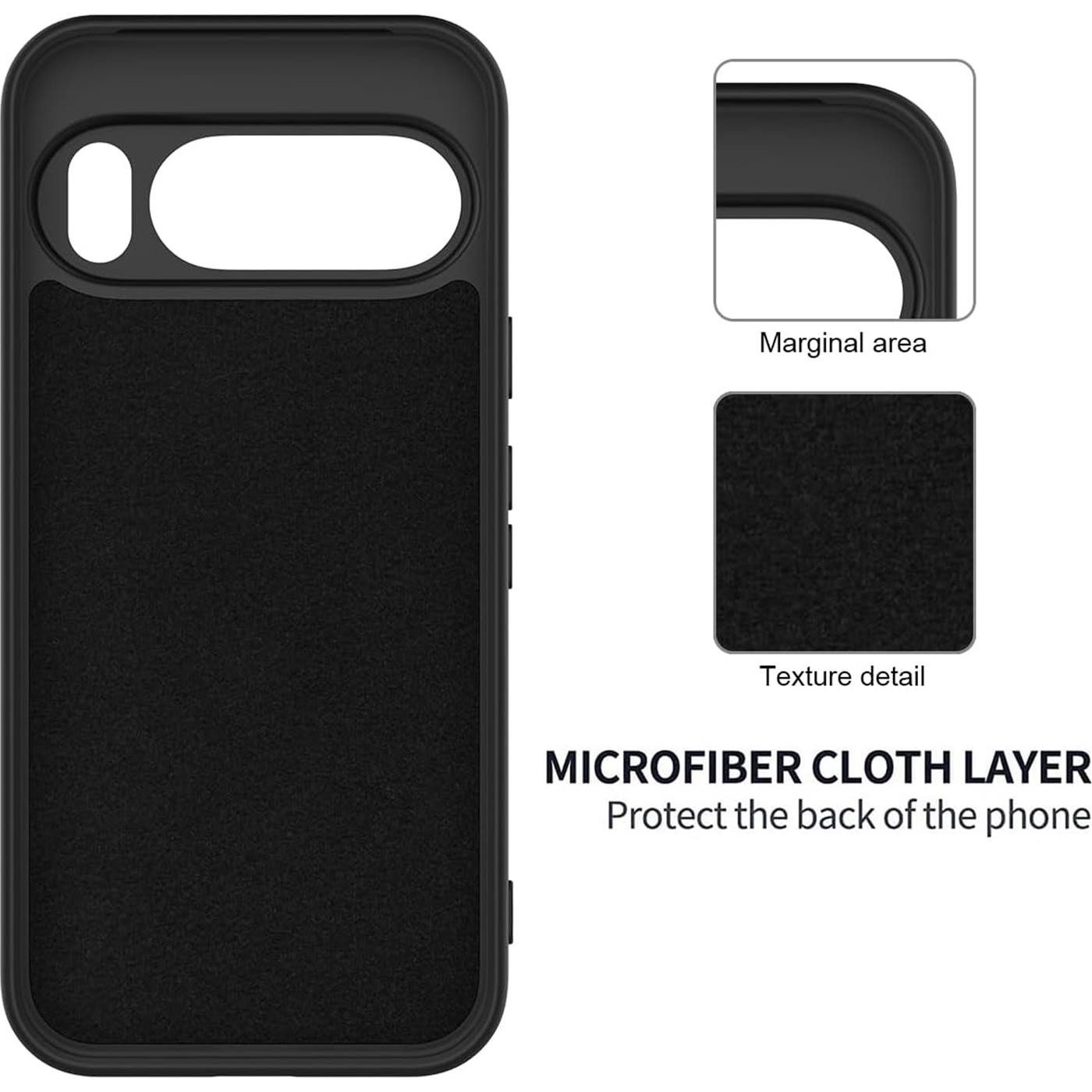 CoolGadget Handyhülle Silikon Colour Series Slim Case für Google Pixel 10 6,3 Zoll, Hülle weich Handy Cover für Pixel 10 Schutzhülle Innenfleece