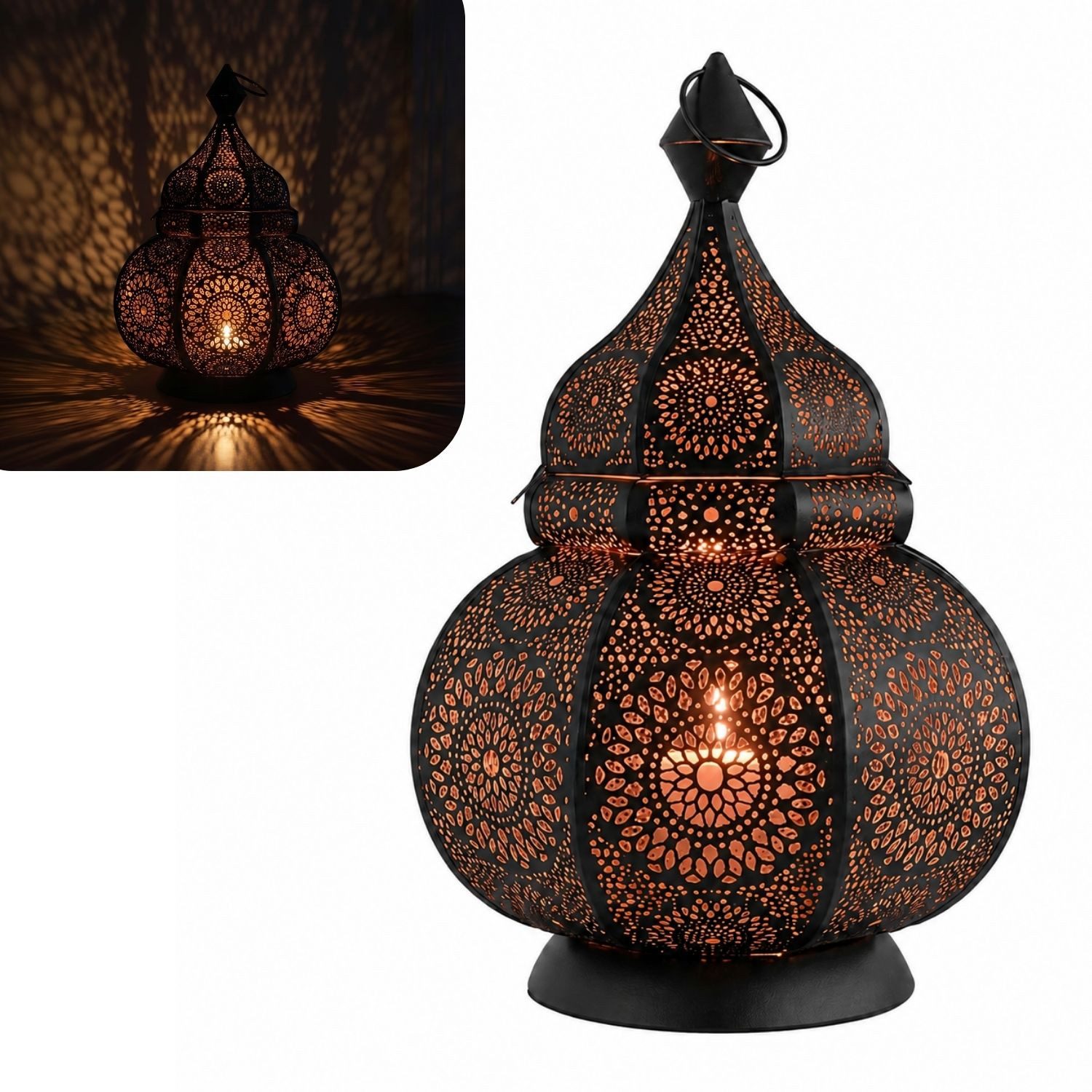 Marrakesch Orient & Mediterran Interior Teelichthalter Orientalisches Indisches Windlicht Ziva (1 St), Handarbeit