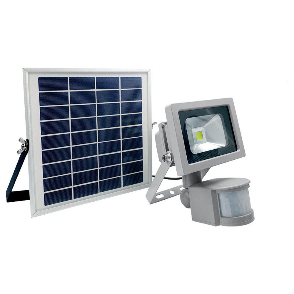 as - Schwabe LED Flutlichtstrahler AS Schwabe 46978 Solar-Spot mit Bewegungsmelder 10 W Leuchtfarben: N