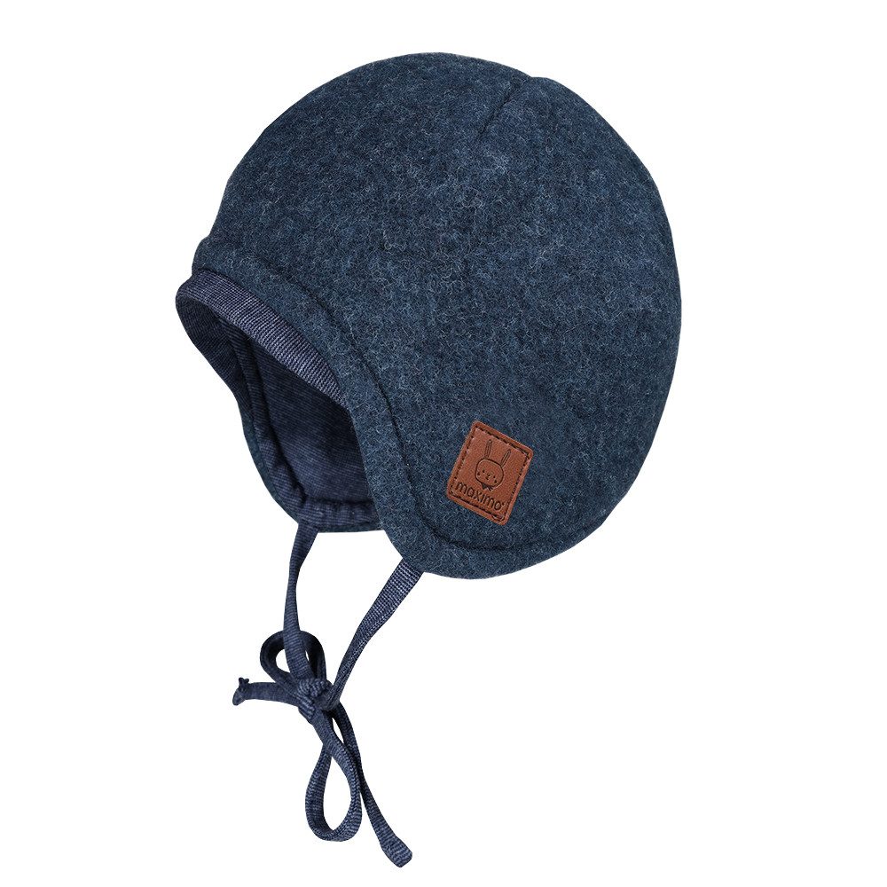 Fleecemütze GOTS BABY-Mütze,Wollfleece kbT Jerseyfutter kbA, Bindeband