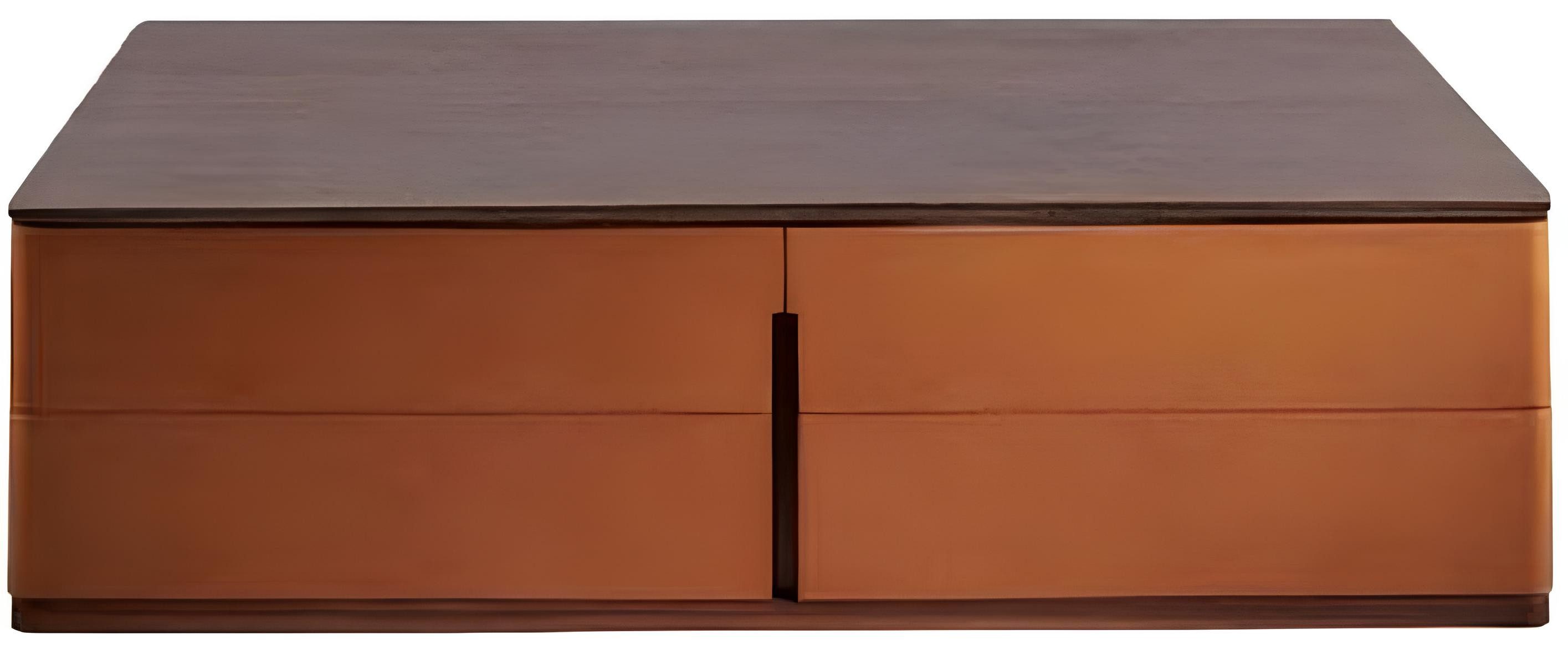 Xlmoebel Couchtisch Luxuriöser Holz-Couchtisch in Orange mit modernem Design (Packung, 1-St., Couchtisch), Hergestellt in Europa