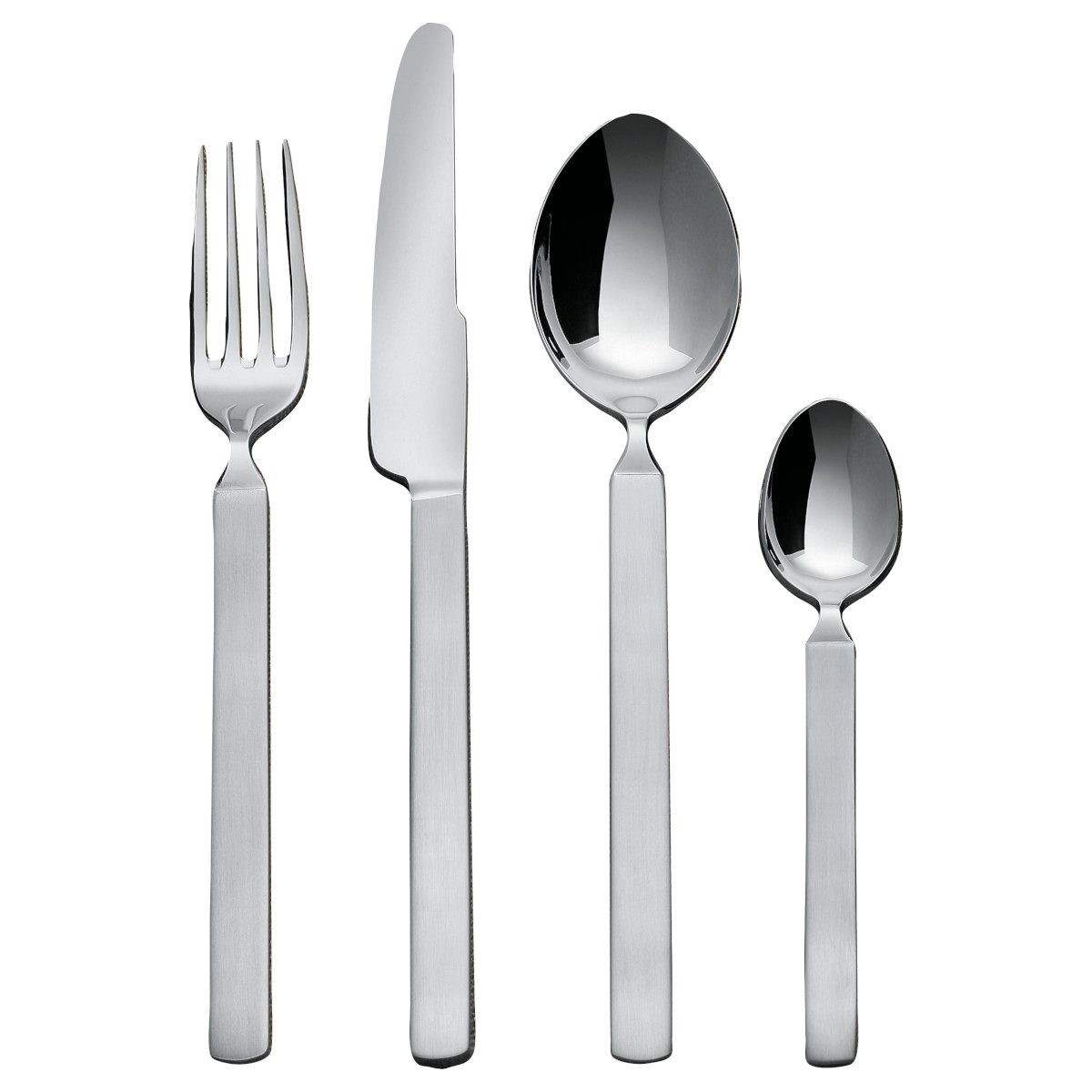 Alessi Besteck-Set Besteckset DRY 24tlg, Edelstahl 18/10, Silber poliert mit mattem Griff