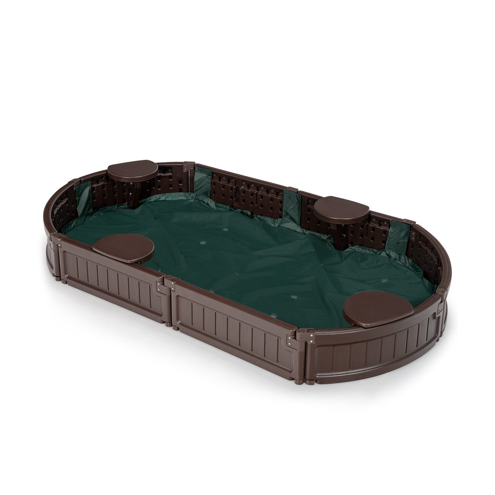 COSTWAY Sandkasten Sandbox, Sandkiste, mit wasserdichtem Deckel