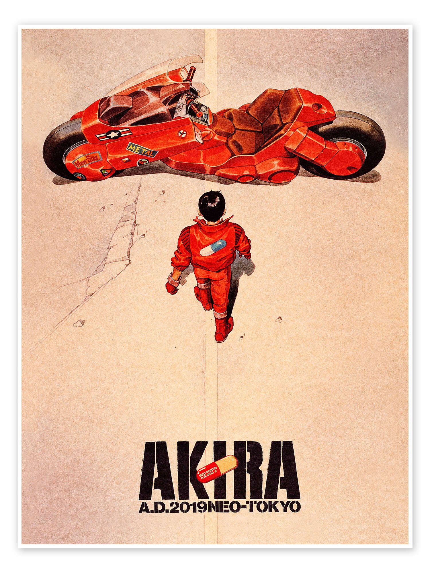 Posterlounge Wandbild Akira I, Vintage Entertainment Collection, erhältlich als Poster, Leinwandbild, Wandsticker oder Acrylglasbild