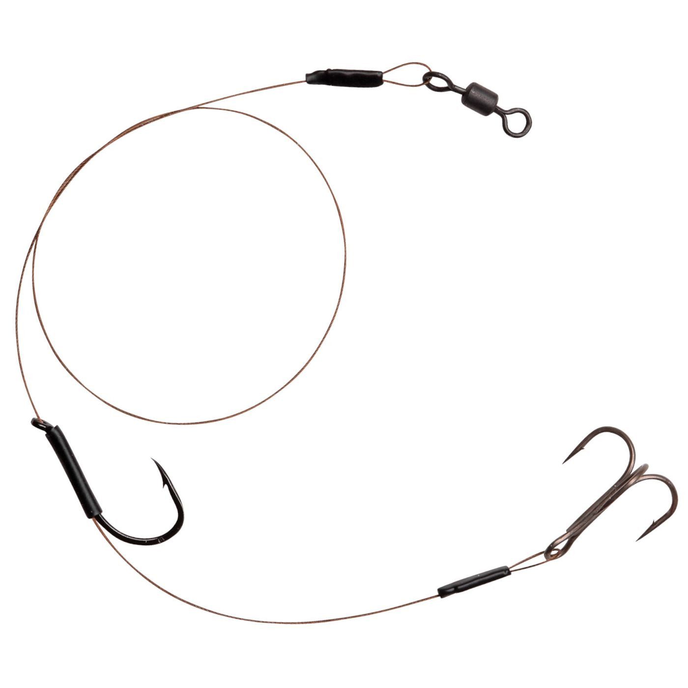 Vorfachschnur Spro HD Baitfish Rig 30cm Stahlvorfach 7x7 mit Drilling + Einzelhaken