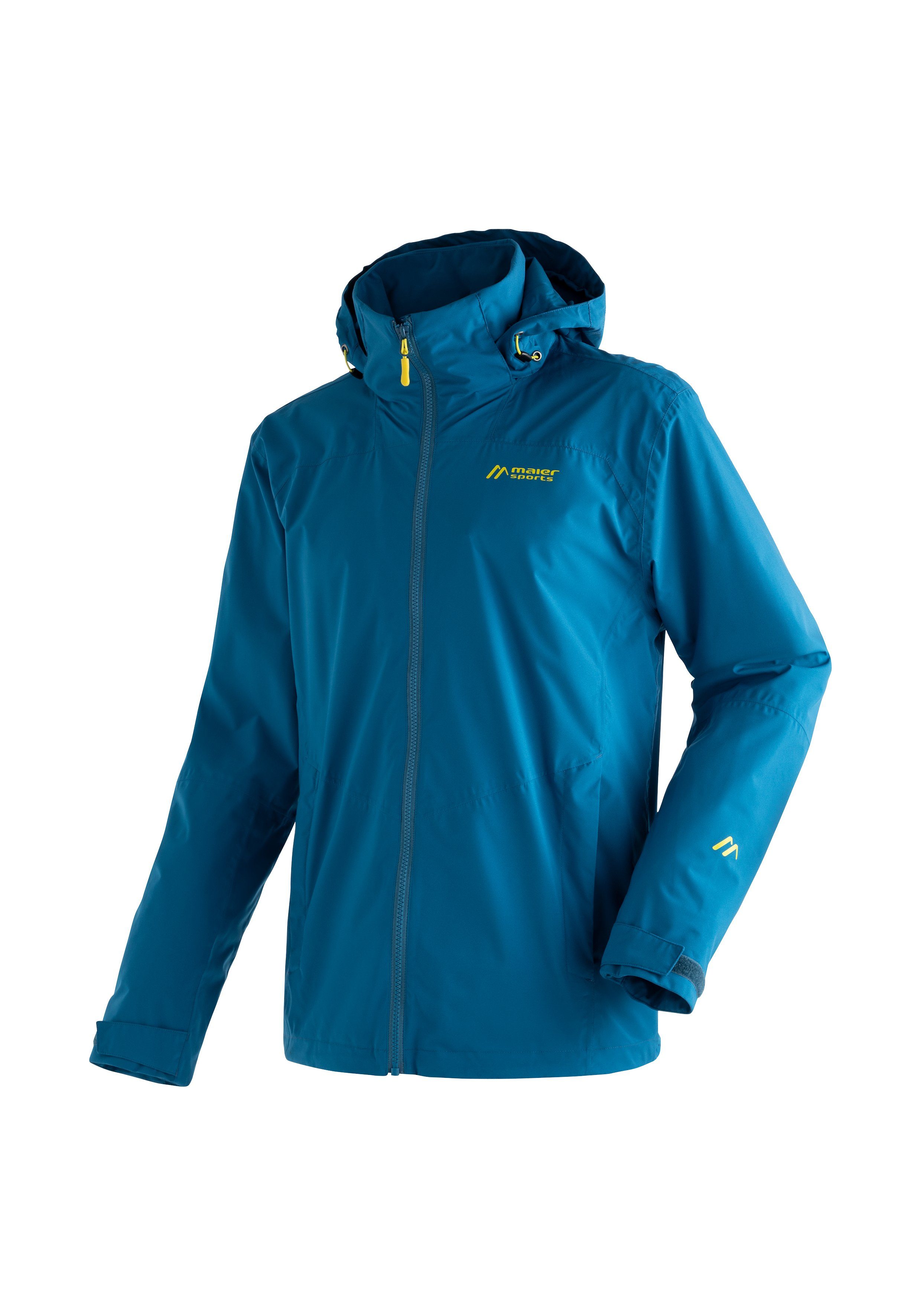 mid Sports winddicht Herren Outdoorjacke mit Metor blue und rec wasserdicht Maier mostly Kapuze, M Regenjacke