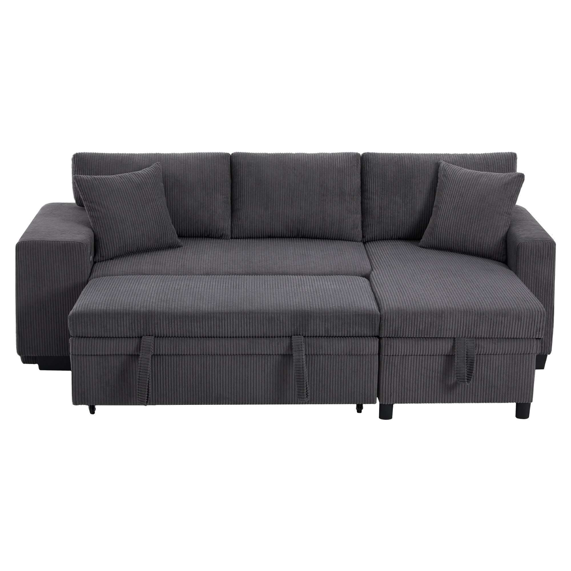 Merax Ecksofa L-förmiges Sofa Schlafsofa mit Schlaffunktion, umbaubares Eck günstig online kaufen