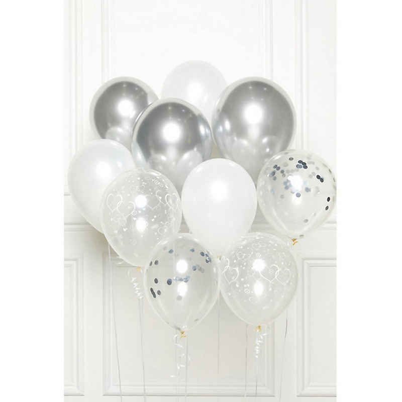 Amscan Luftballon »DIY Ballonbouquet Silber, 10 Ballons«