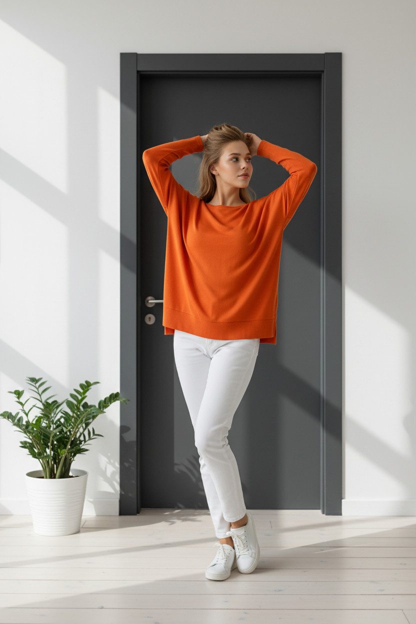 Zuckerwatte Rundhalsshirt bequem und lässig, aus weicher Modalmischung günstig online kaufen