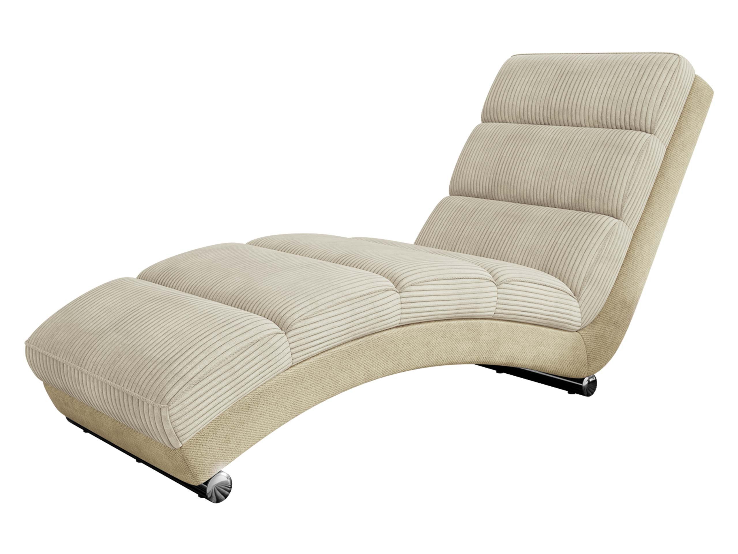 MIRJAN24 Sessel Holiday Cord, mit verchromte Füße, 180x62x84 cm