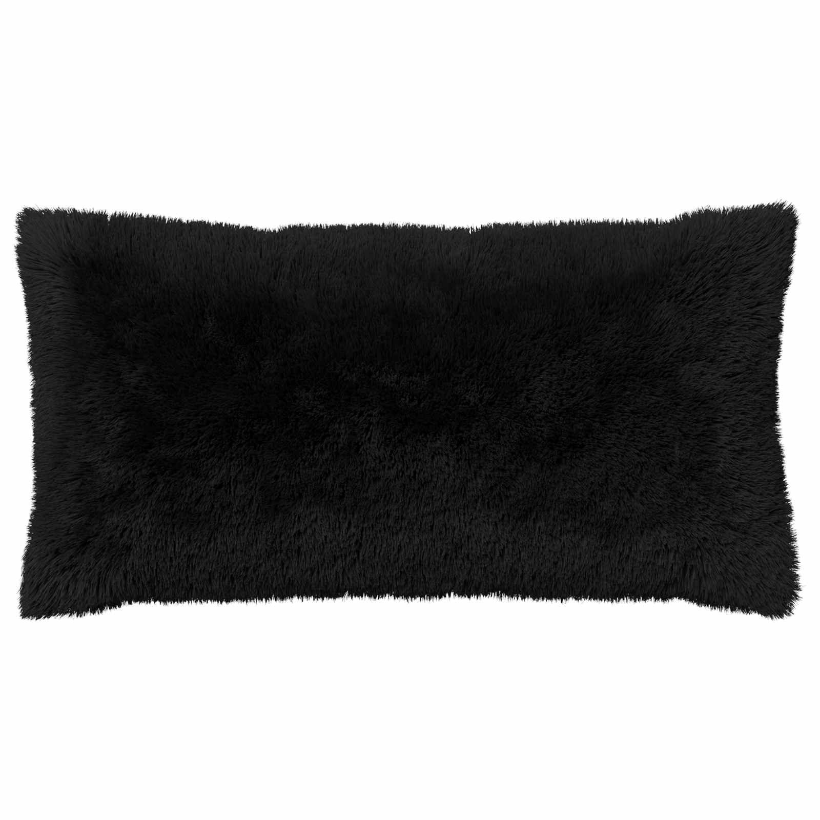 vidaXL Kissenbezug Kissenbezug 2 pcs HEERLEN Schwarz 40 x 80 cm PV Fleece, (2 Stück) – Bild 3 von 5
