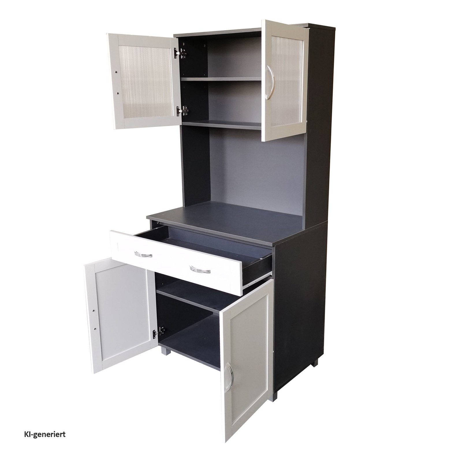 HTI-Line Hochschrank Küchenbuffet Blanca (Stück, 1-St., 1x Schrank Blanca, ohne Dekoration) Küchenschrank Hochschrank – Bild 3 von 3