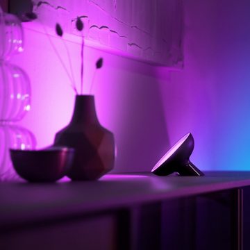 Philips Hue LED Tischleuchte Bluetooth White & Color Ambiance Tischleuchte Bloom in Schwarz, keine Angabe, Leuchtmittel enthalten: Ja, fest verbaut, LED, warmweiss, Tischleuchte, Nachttischlampe, Tischlampe