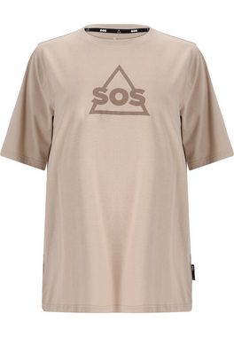 SOS Funktionsshirt Kvitfjell mit trendigem Markenlogo auf der Front