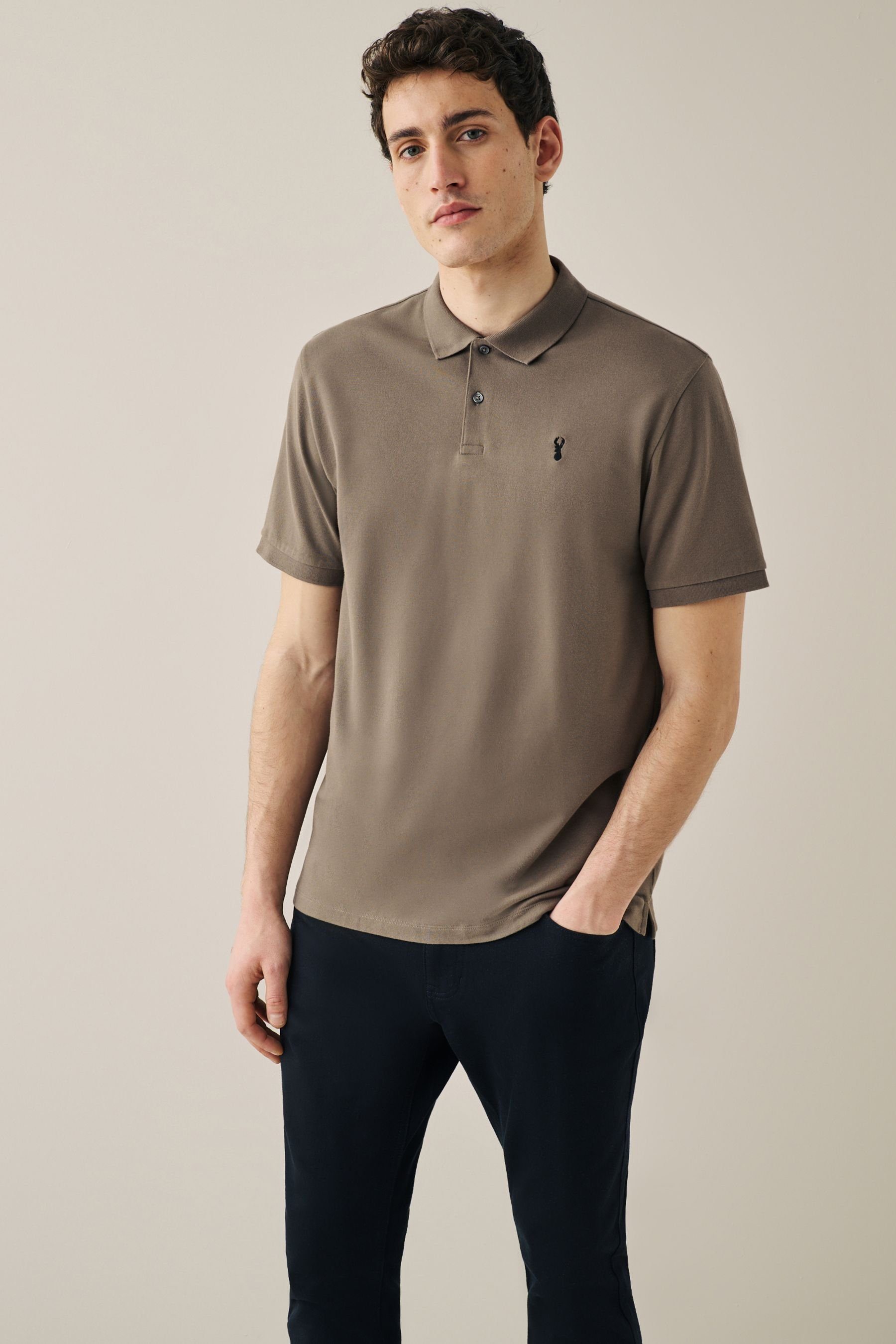 Next Poloshirt Piqué-Poloshirt (1-tlg) Brown