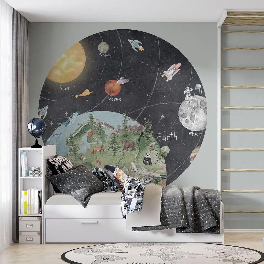 K&L Wall Art Fototapete Mädchenzimmer Vliestapete Einhorn Fototapeten aus Vlies, wahlweise als Klebetapete zum Ankleben oder Vliestapete zum Tapezieren
