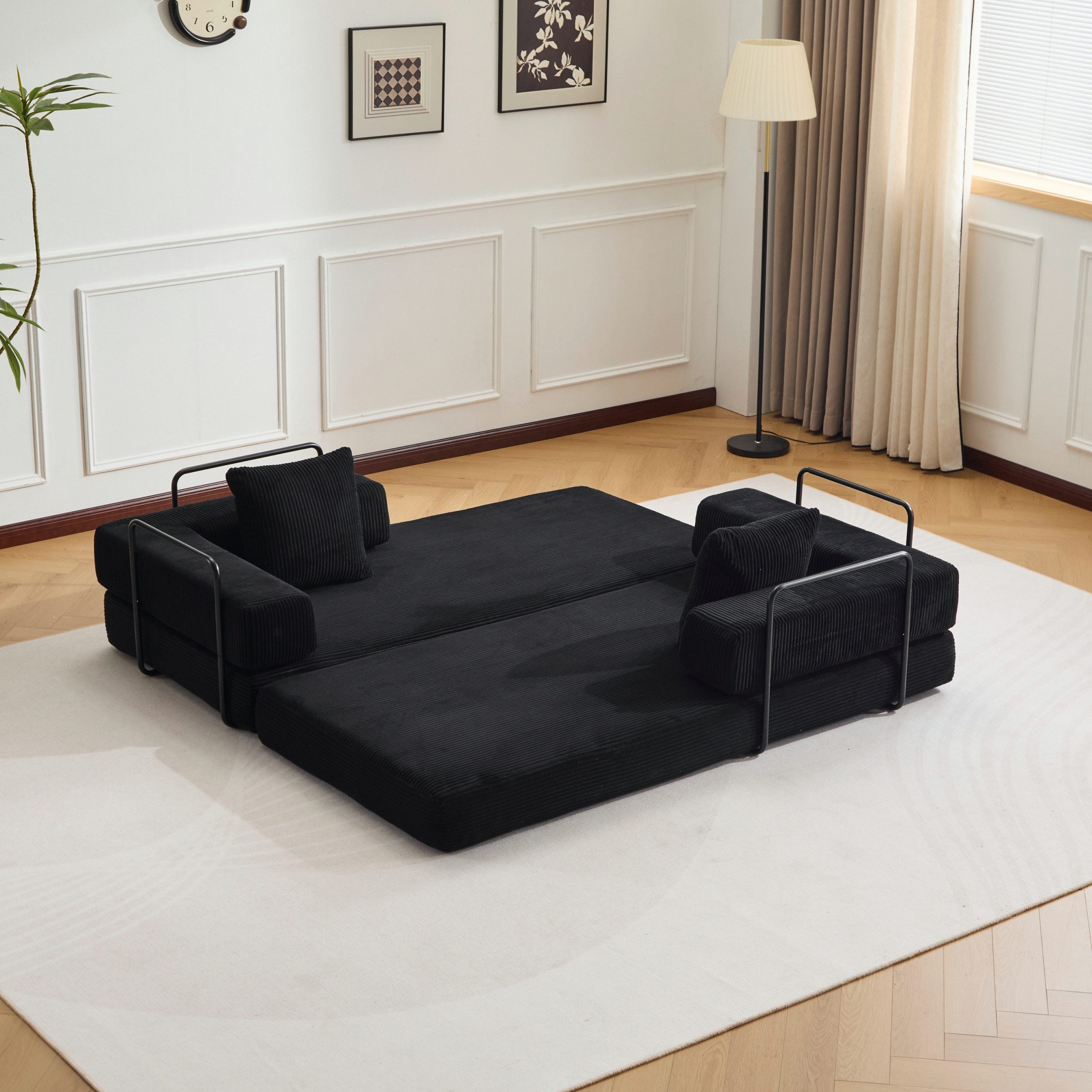 Leawin Sofa Faltbares Cord Schlafsofa, 4-in-1 günstig online kaufen