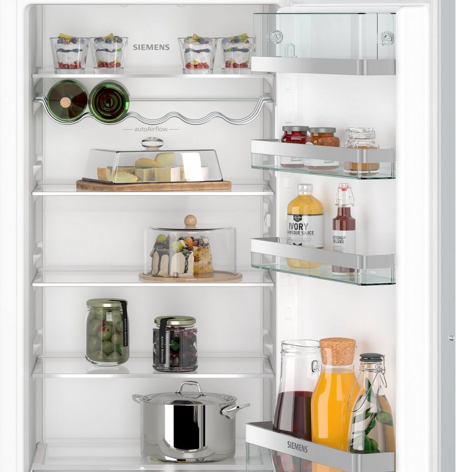 SIEMENS Einbaukühlschrank iQ500 KI41RADD1, 122,1 cm hoch, 55,8 cm breit,  safetyGlas-Ablagen: extrastarkes und leicht zu reinigendes