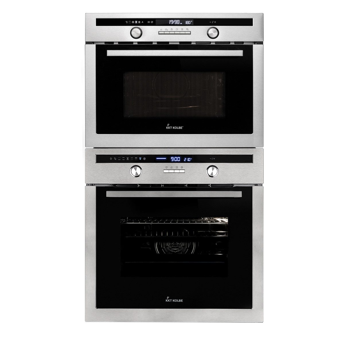 KKT KOLBE Backofen-Set Backofen und Mikrowelle SET8013EBM, mit 2-fach Teleskopauszug, DampfClean, Katalytische Platten, 60cm / 3D-Heißluft / Einbaubackofen / Mikrowelle/ SET